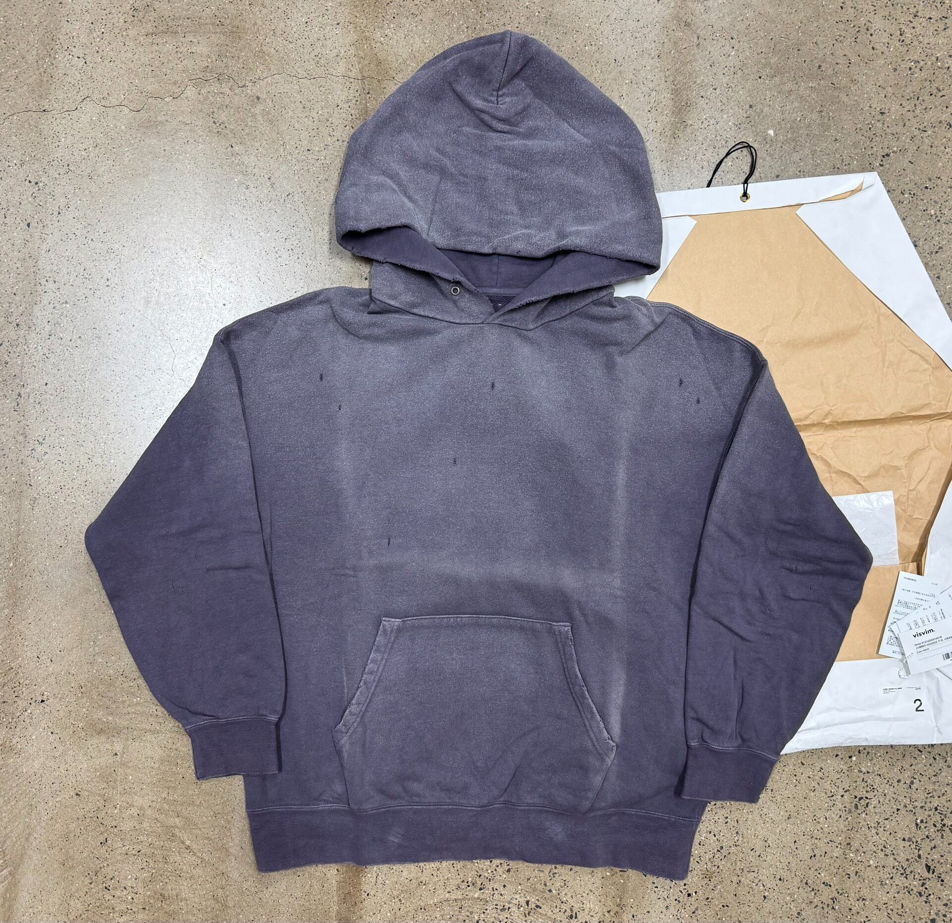 Visvim 21AW Jumbo Distressed Hoodie