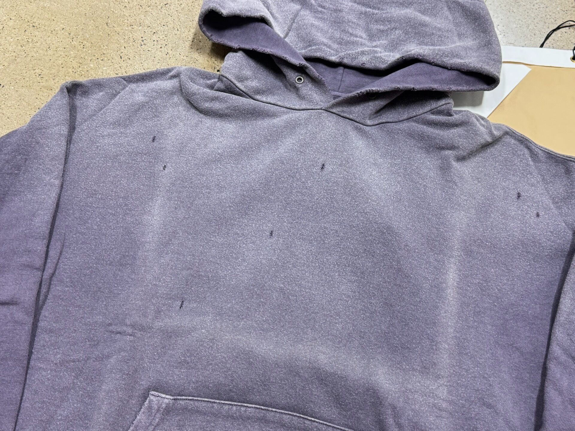Visvim 21AW Jumbo Distressed Hoodie — label