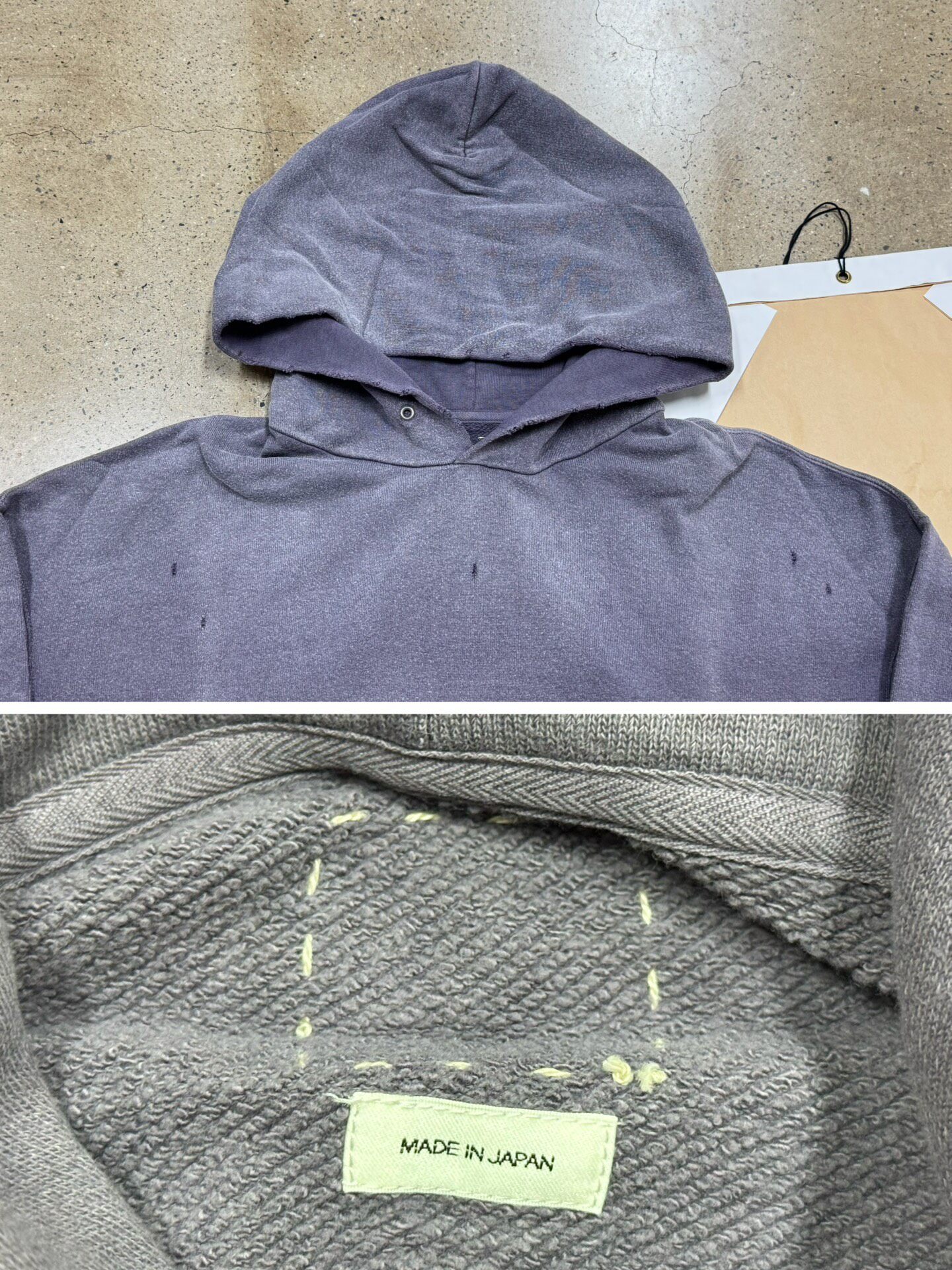Visvim 21AW Jumbo Distressed Hoodie — back