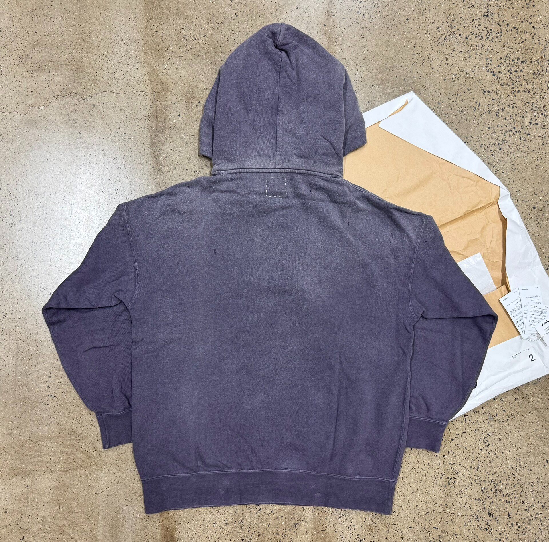 Visvim 21AW Jumbo Distressed Hoodie — front