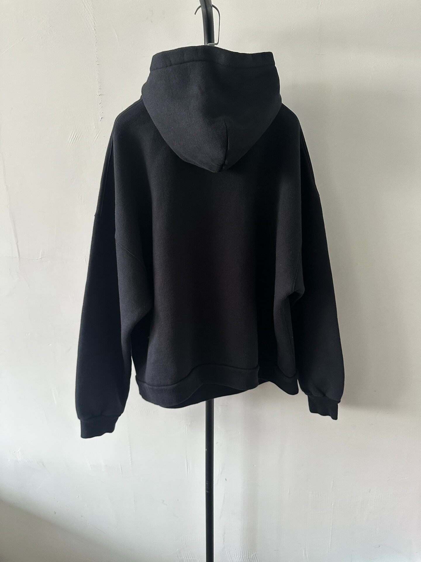 Balenciaga Oversized Black Hoodie — front