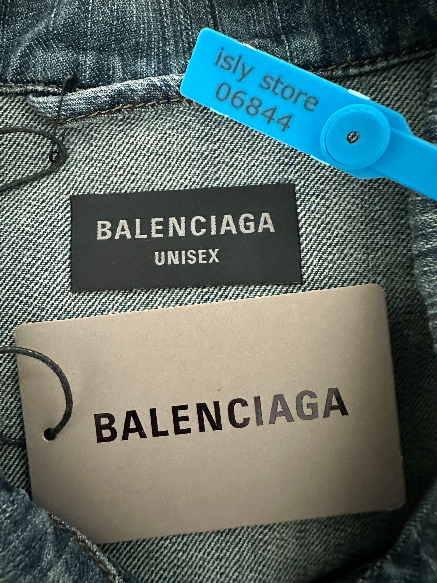 Balenciaga Oversized Men’s Denim Jacket — label