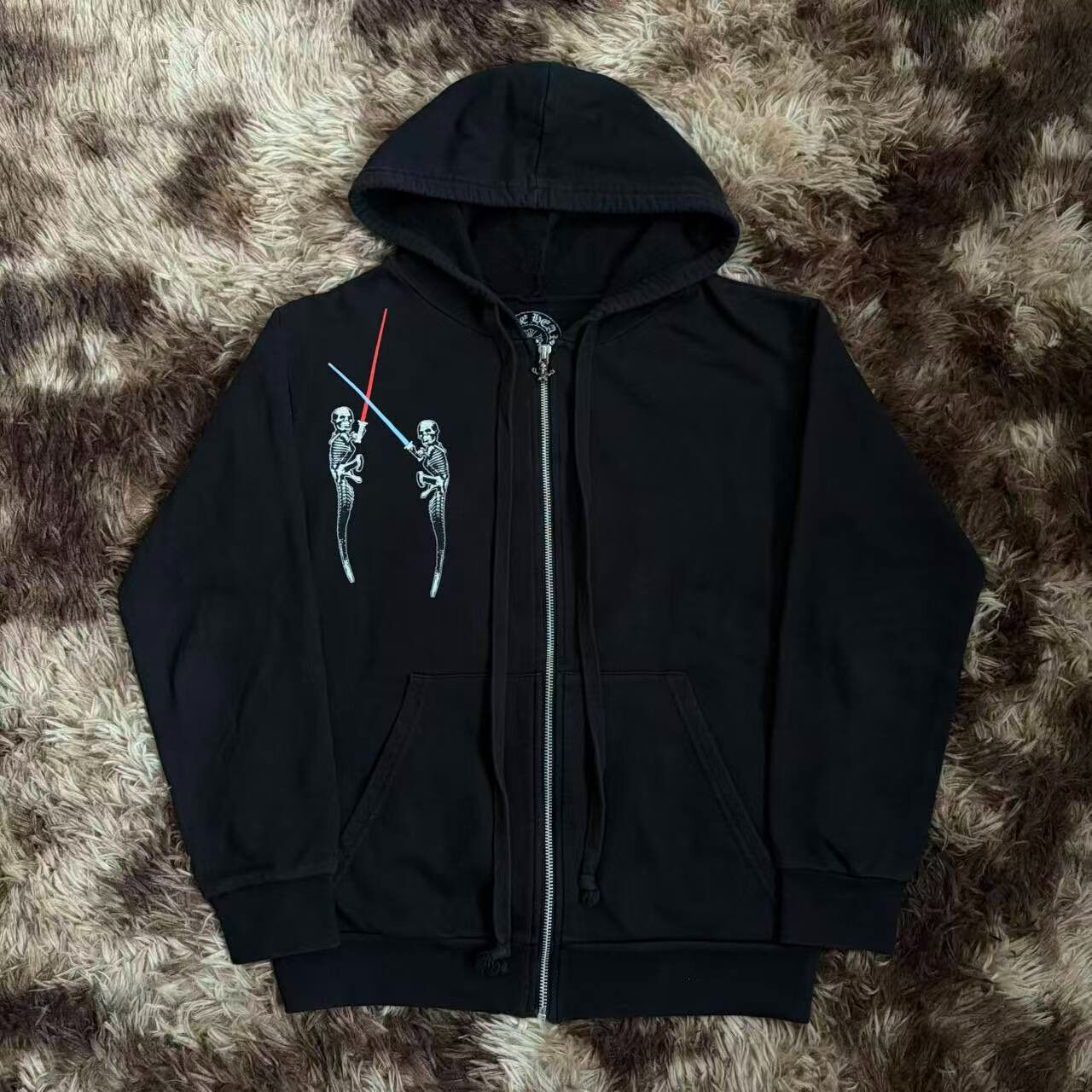 Chrome Hearts Skeleton Zip-Up Hoodie