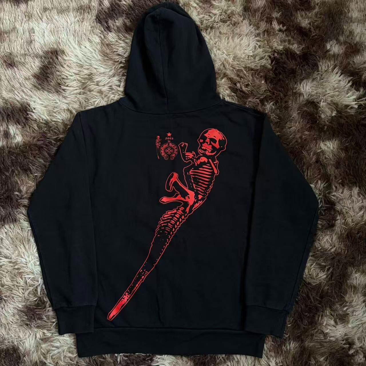 Chrome Hearts Skeleton Zip-Up Hoodie — front