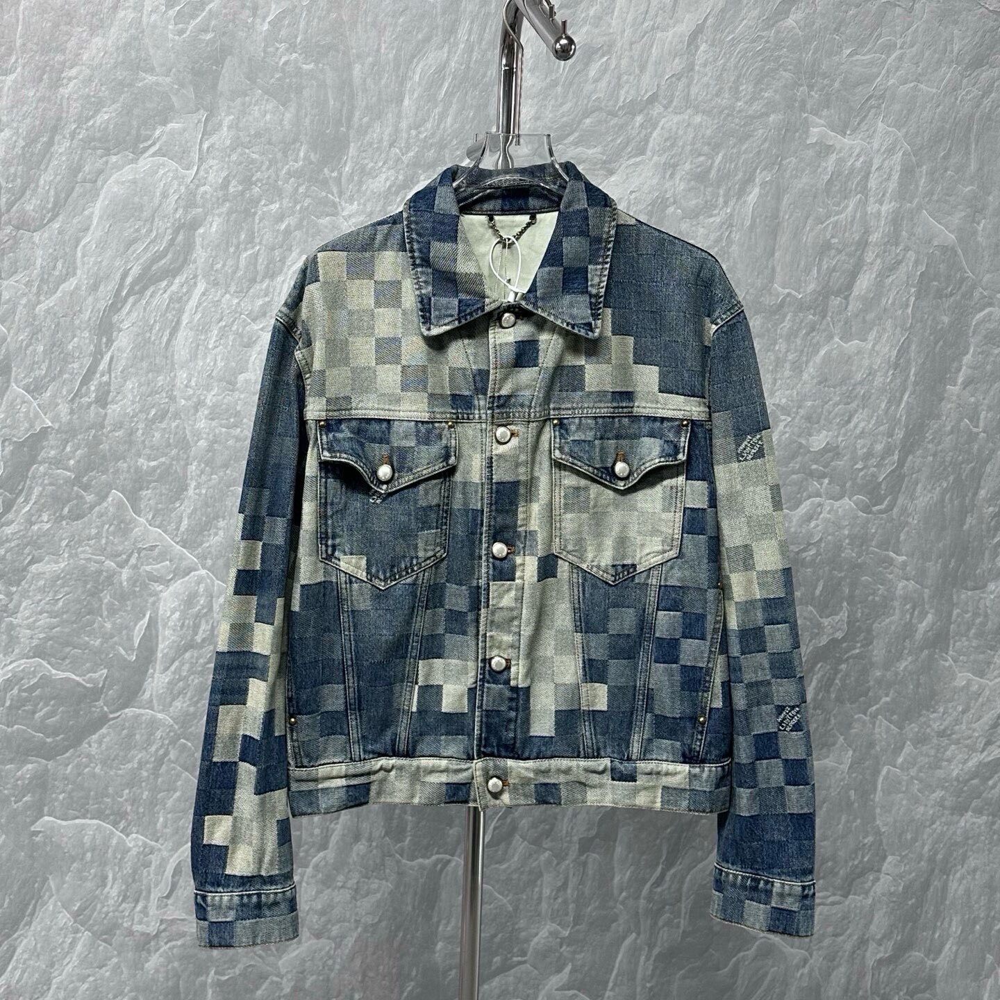 Louis Vuitton SS24 Pharrell Checkered Denim Jacket