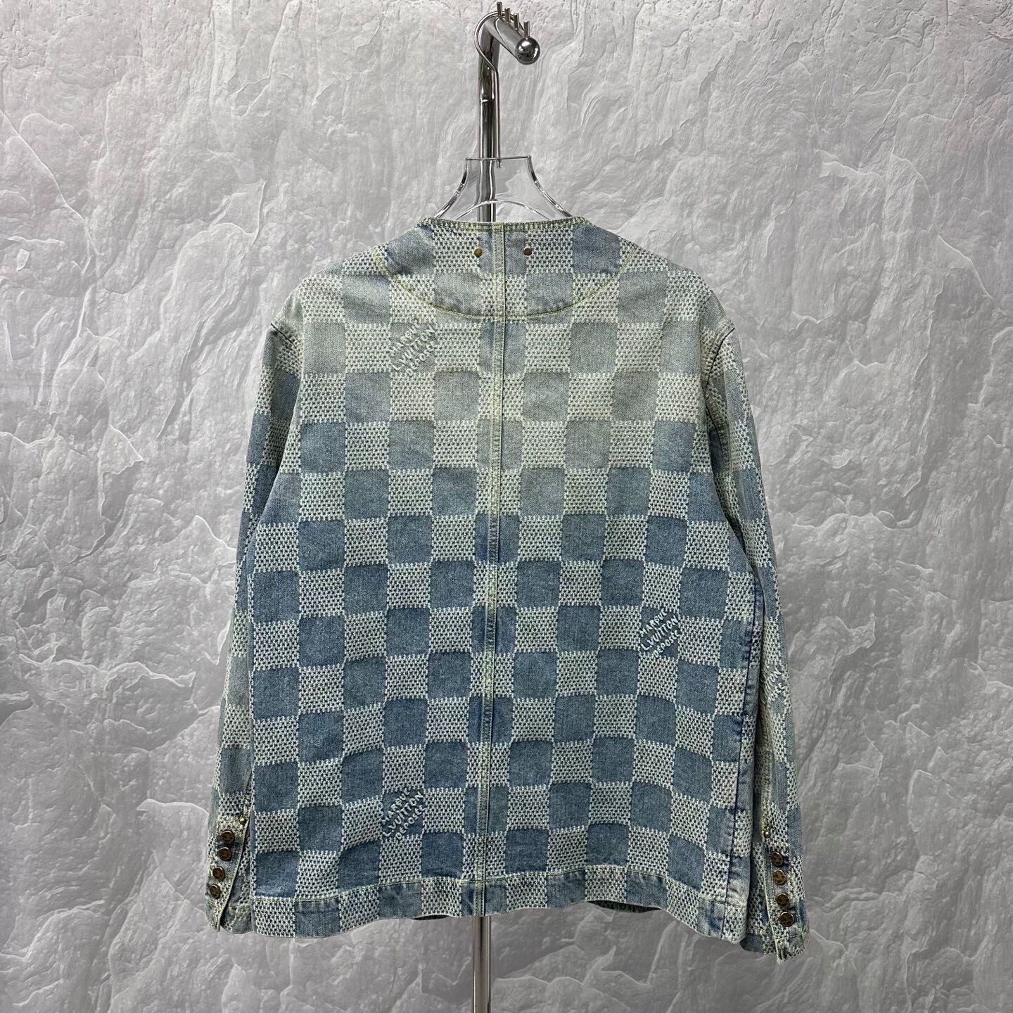 Louis Vuitton SS24 Check Denim Jacket — back
