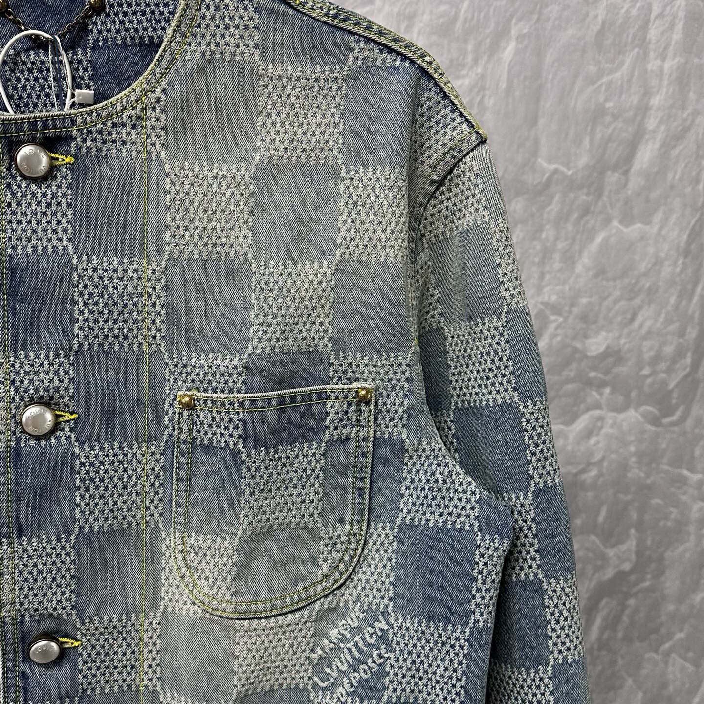 Louis Vuitton SS24 Check Denim Jacket — detail
