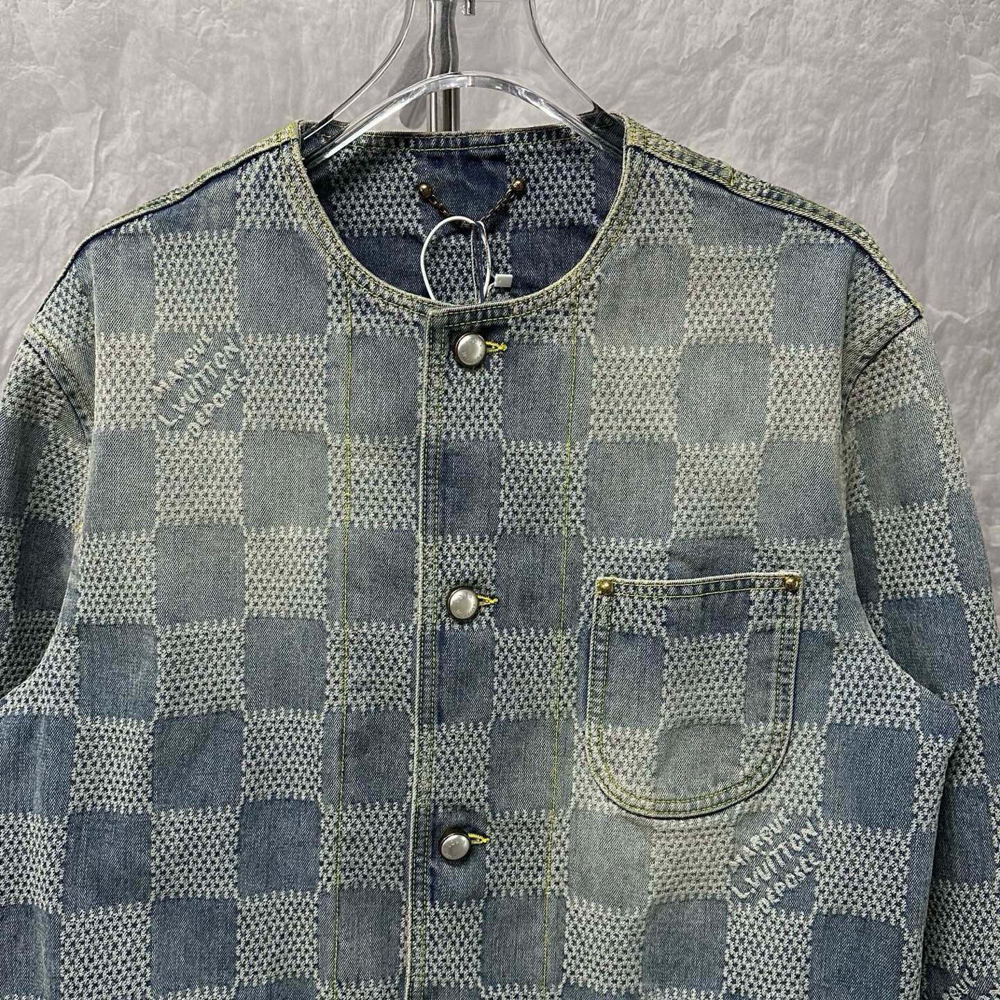 Louis Vuitton SS24 Check Denim Jacket — front