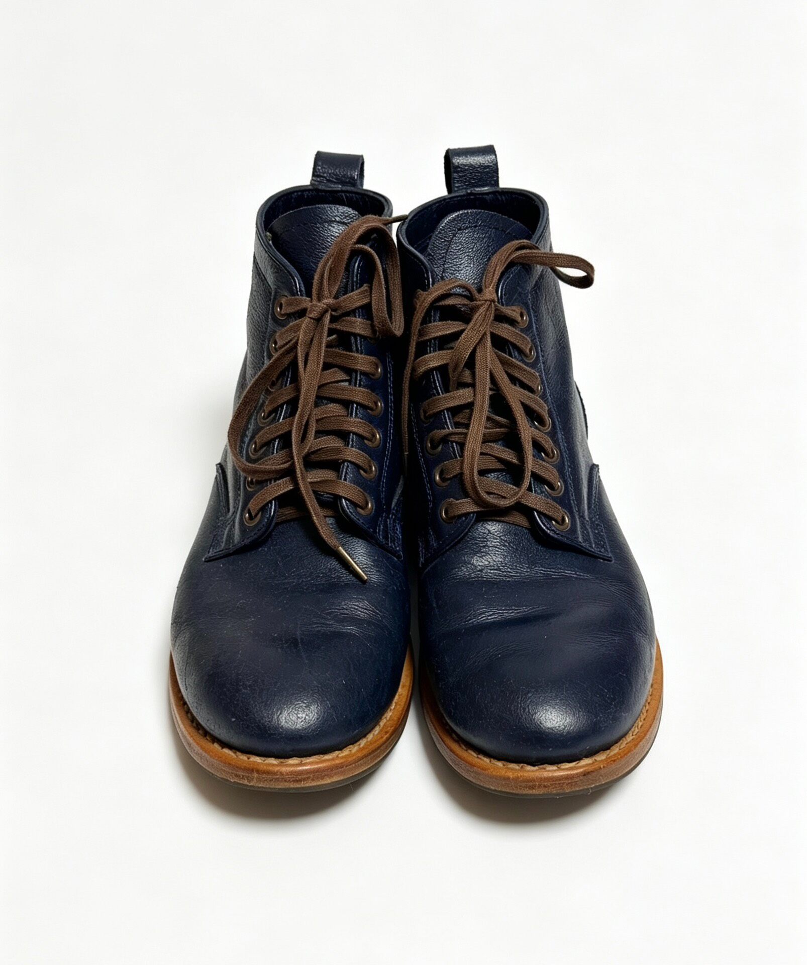Visvim Marshal Folk W Navy Boots — front