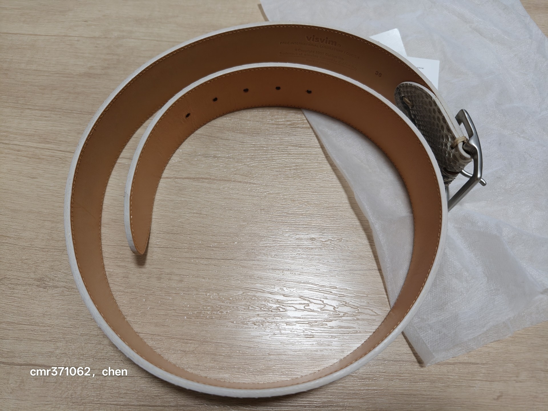 Visvim 18ss Python Belt 45mm — detail