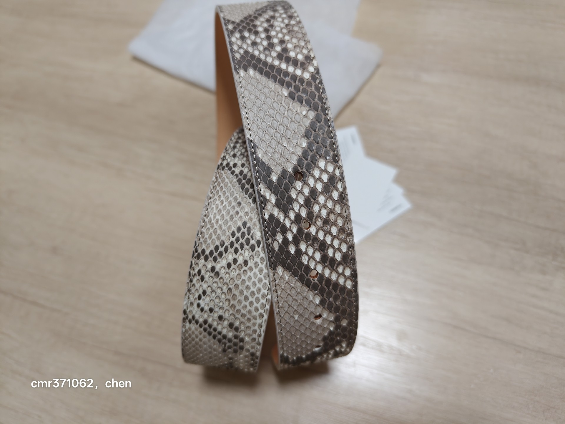 Visvim 18ss Python Belt 45mm — label