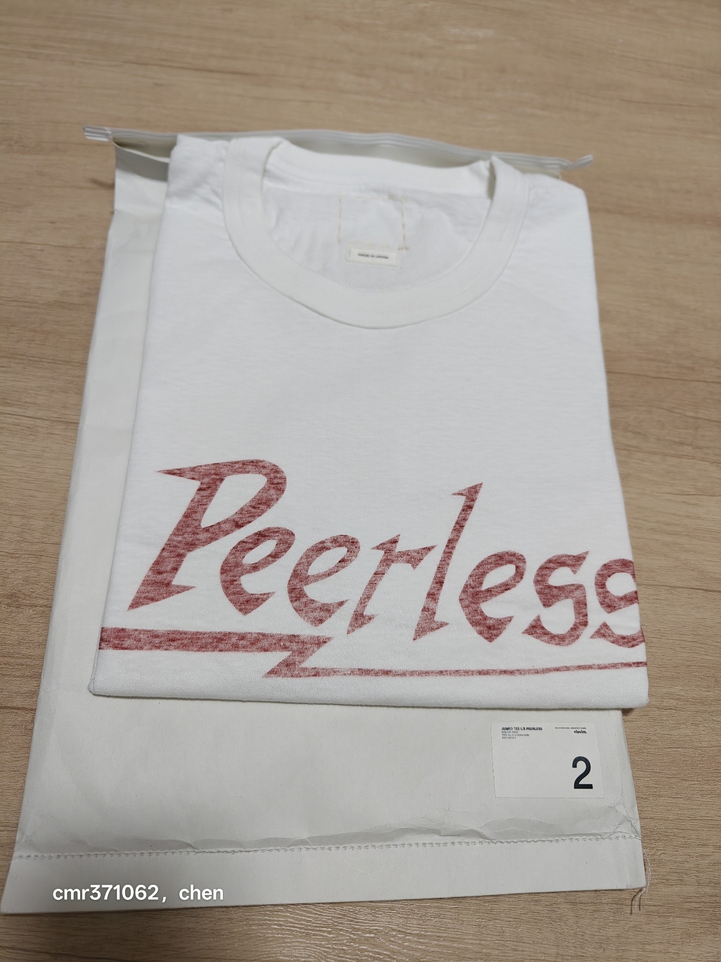 Visvim 21AW Jumbo L/S Peerless Tee — detail