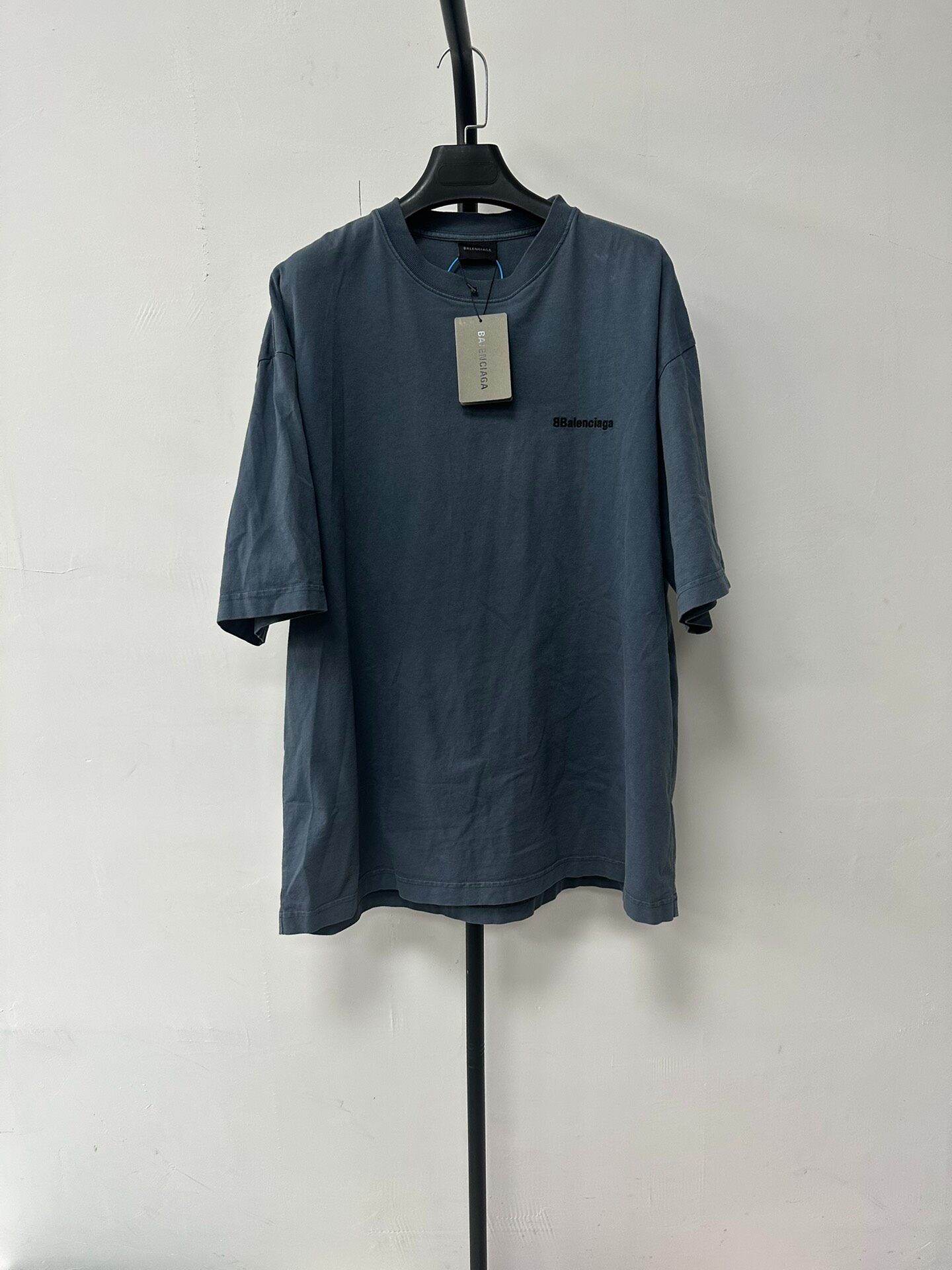 Balenciaga Blue Loose Crewneck T-Shirt