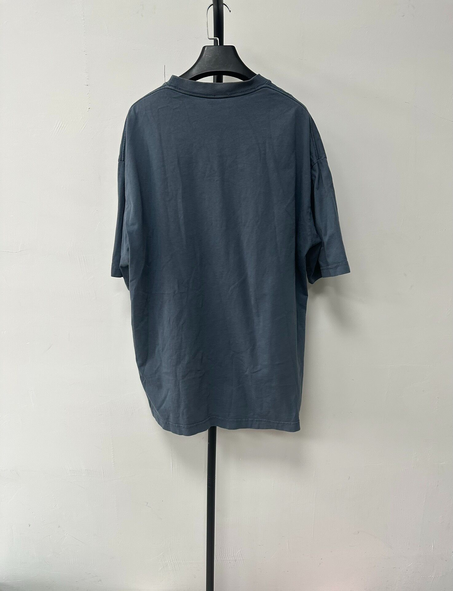 Balenciaga Blue Loose Crewneck T-Shirt — front