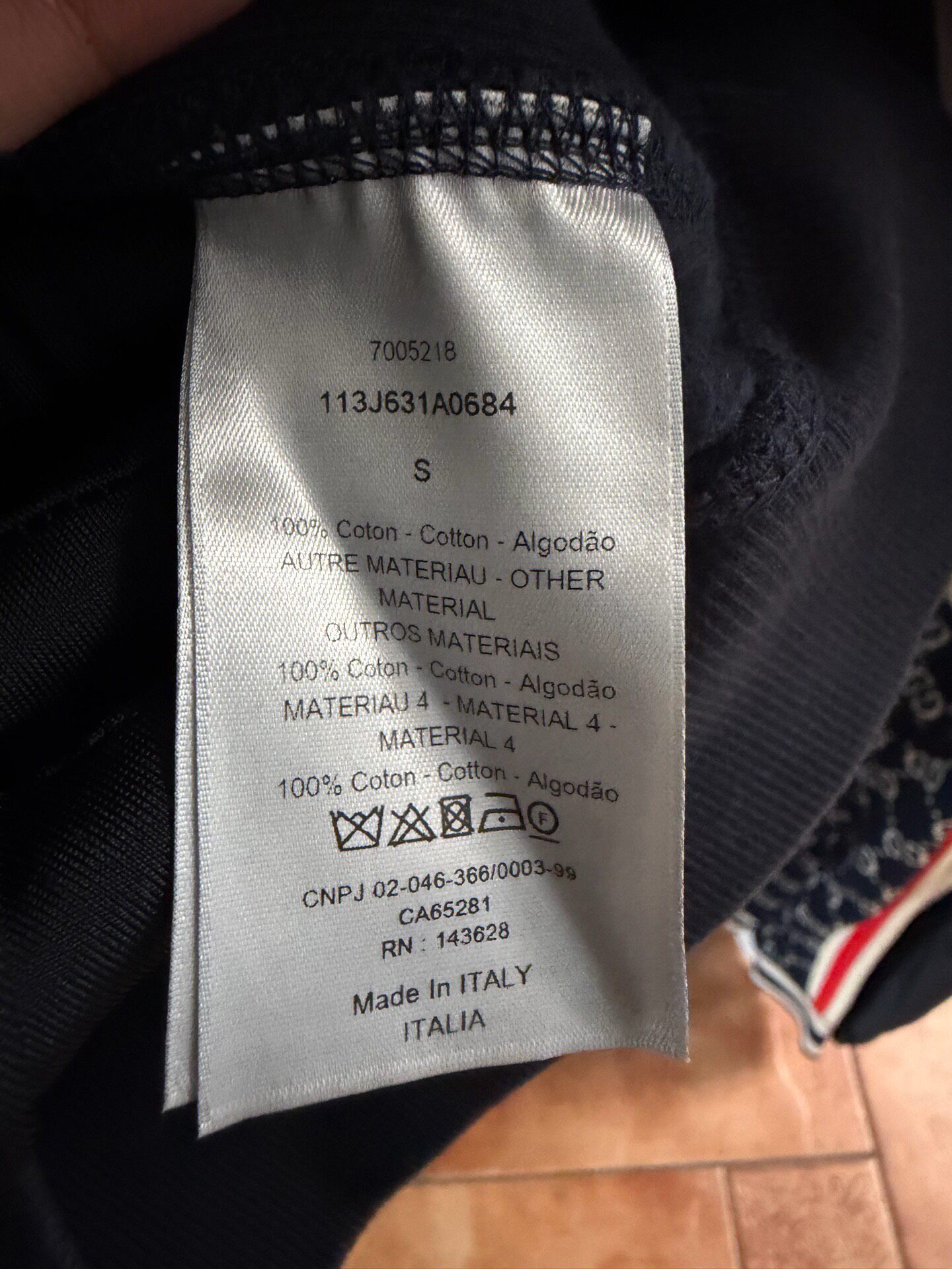 Dior Black Logo Towel Hooded Sweatshirt — back