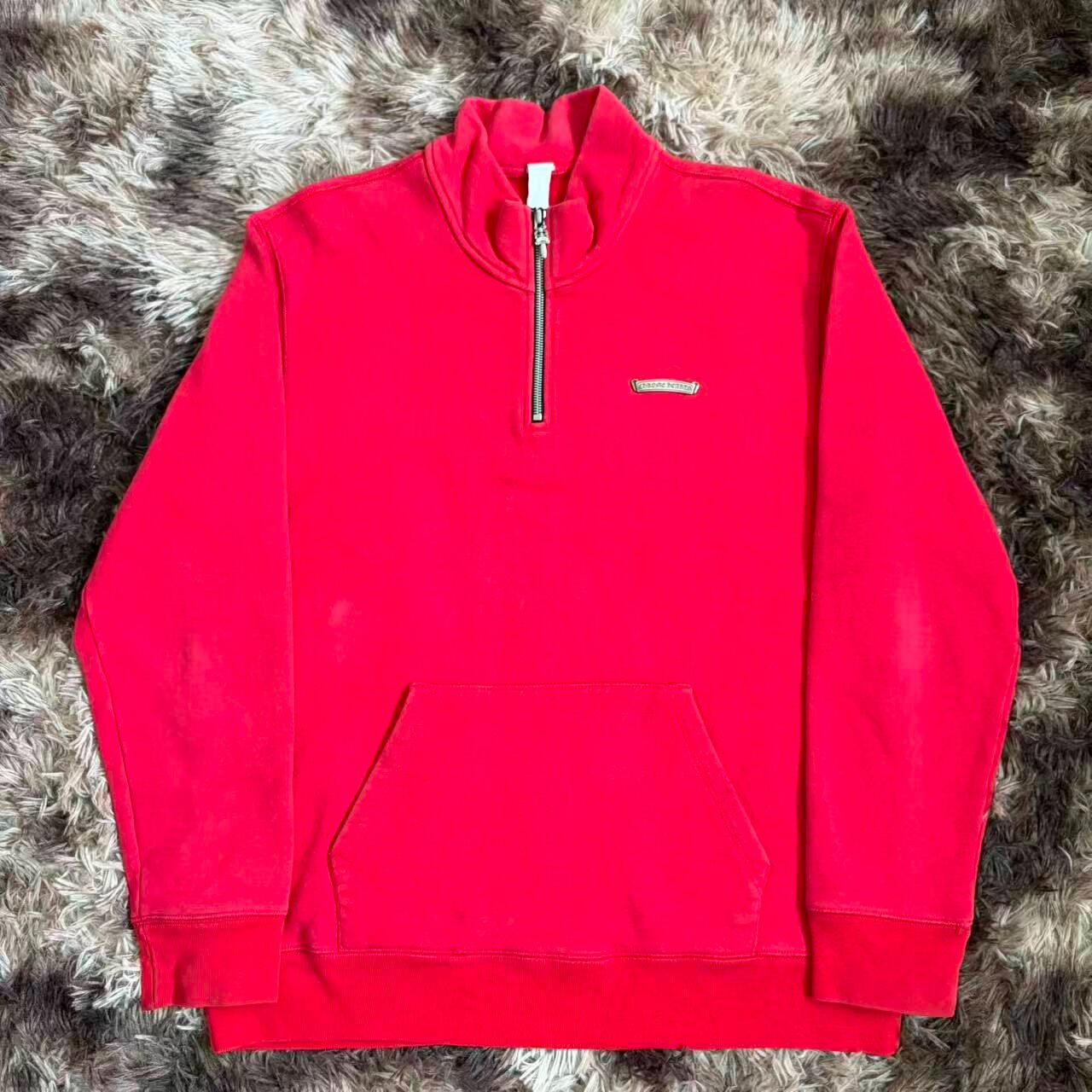 Chrome Hearts Red Half-Zip Jacket — front