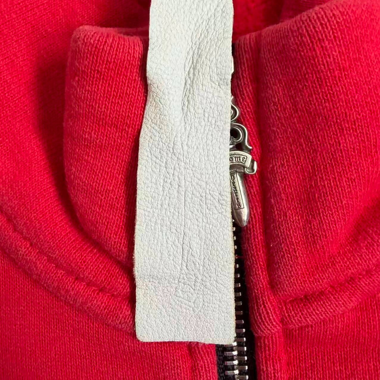 Chrome Hearts Red Half-Zip Jacket — back