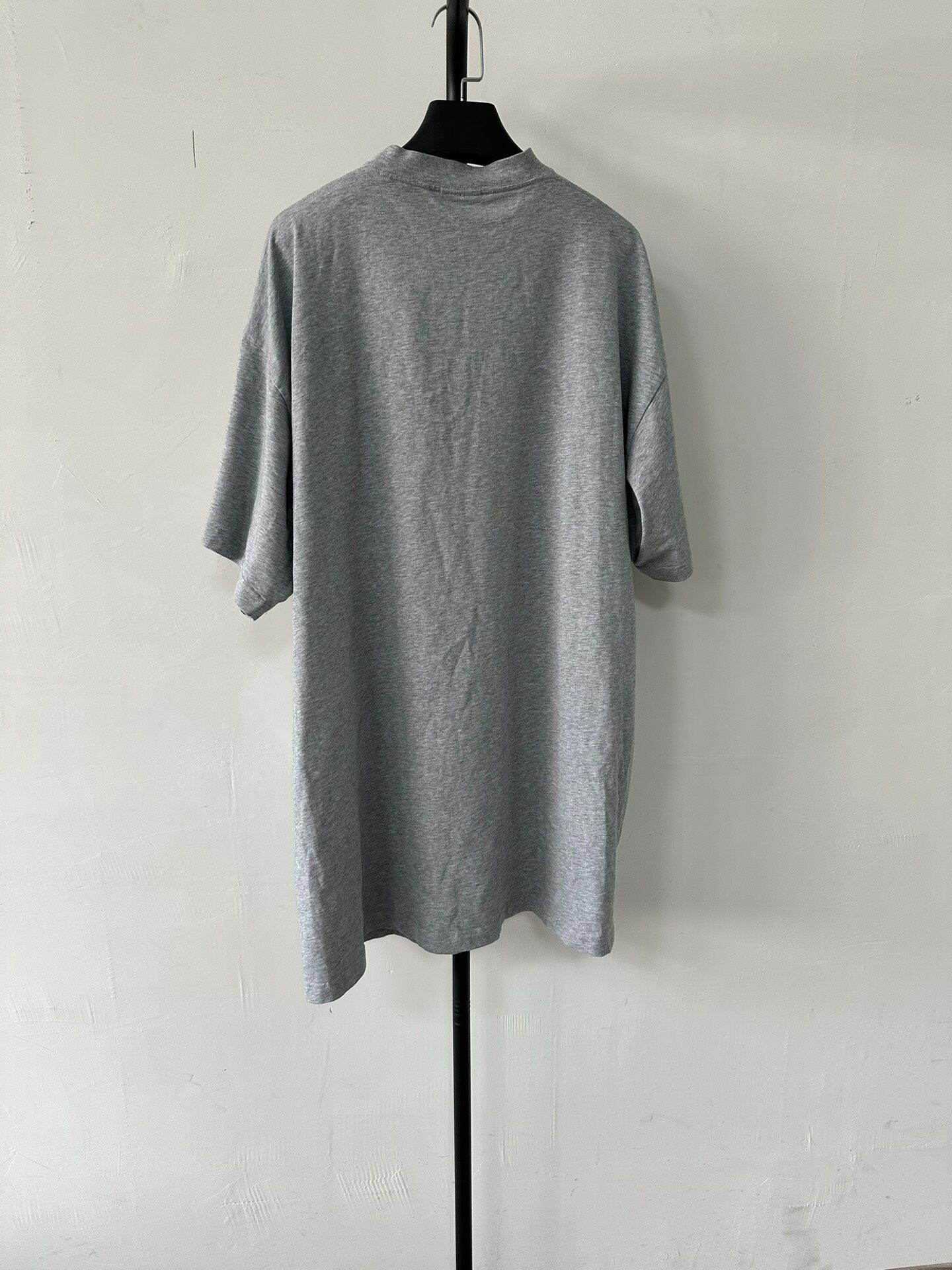Balenciaga Gray Logo Short Sleeve Tee — front