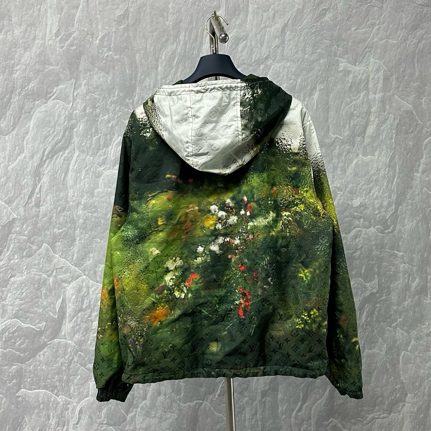 Louis Vuitton FW26 Floral Zip Hooded Jacket — back