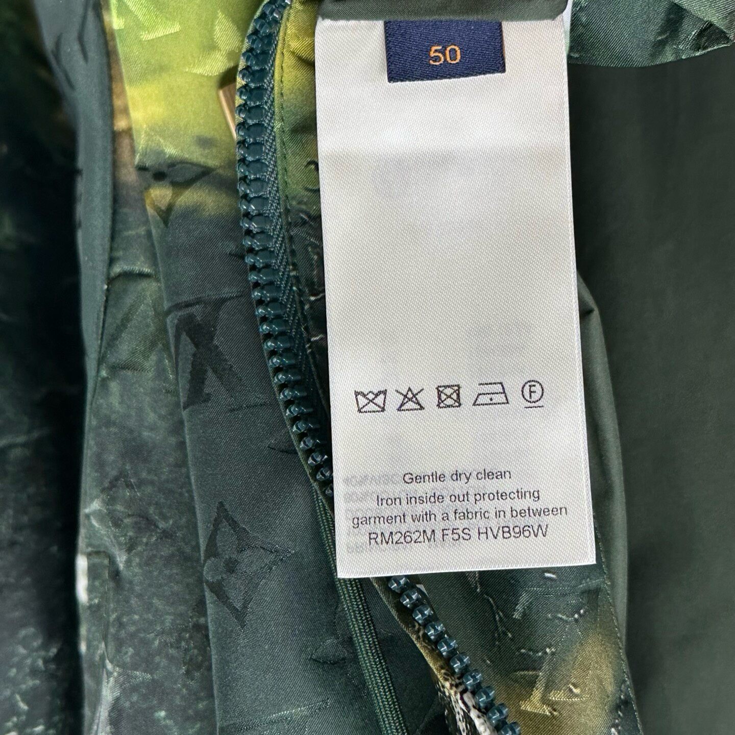 Louis Vuitton FW26 Floral Zip Hooded Jacket — label
