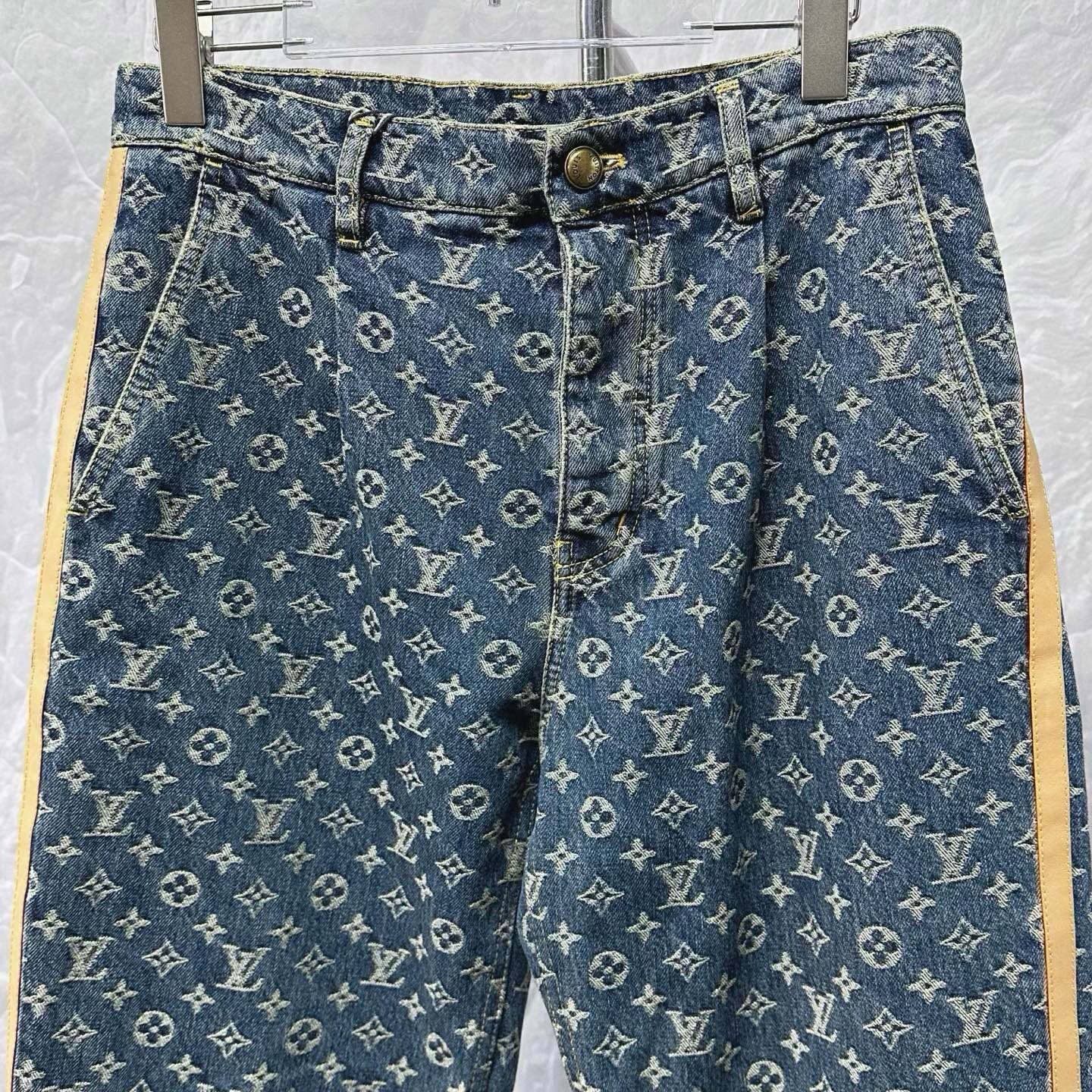 Louis Vuitton SS25 Monogram Denim Jeans — detail