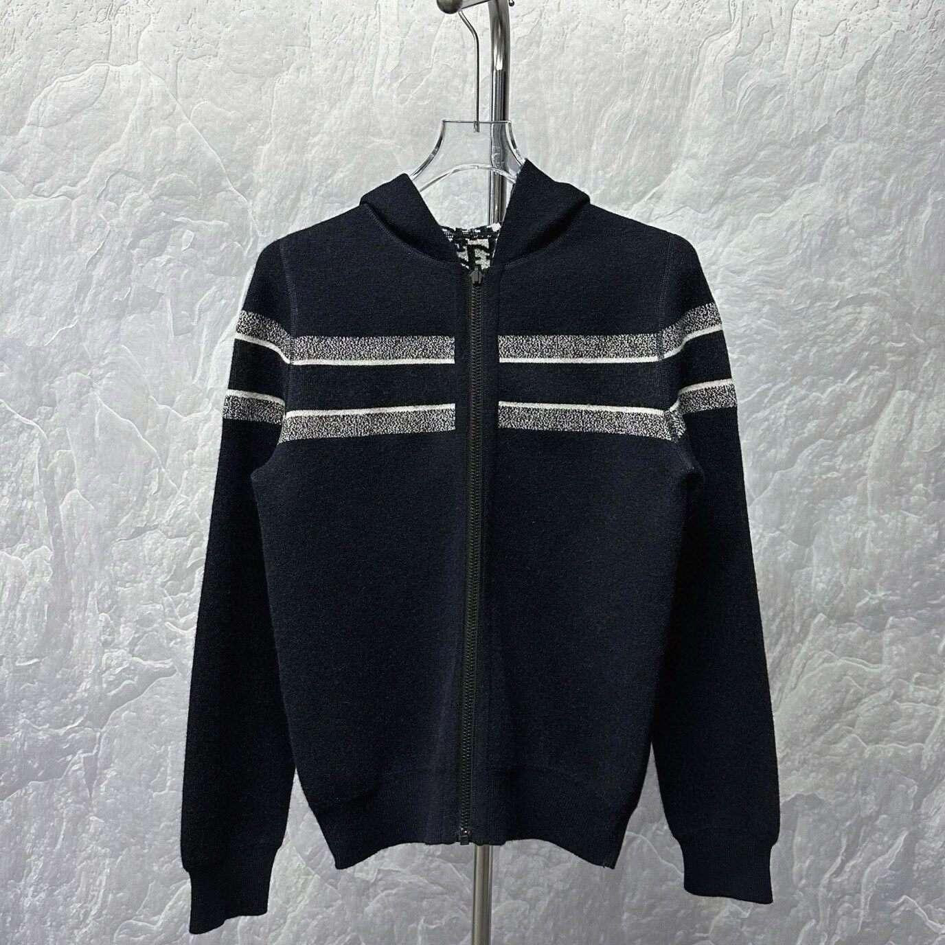 Dior Double-Sided Full-Zip Hooded Jacket — back