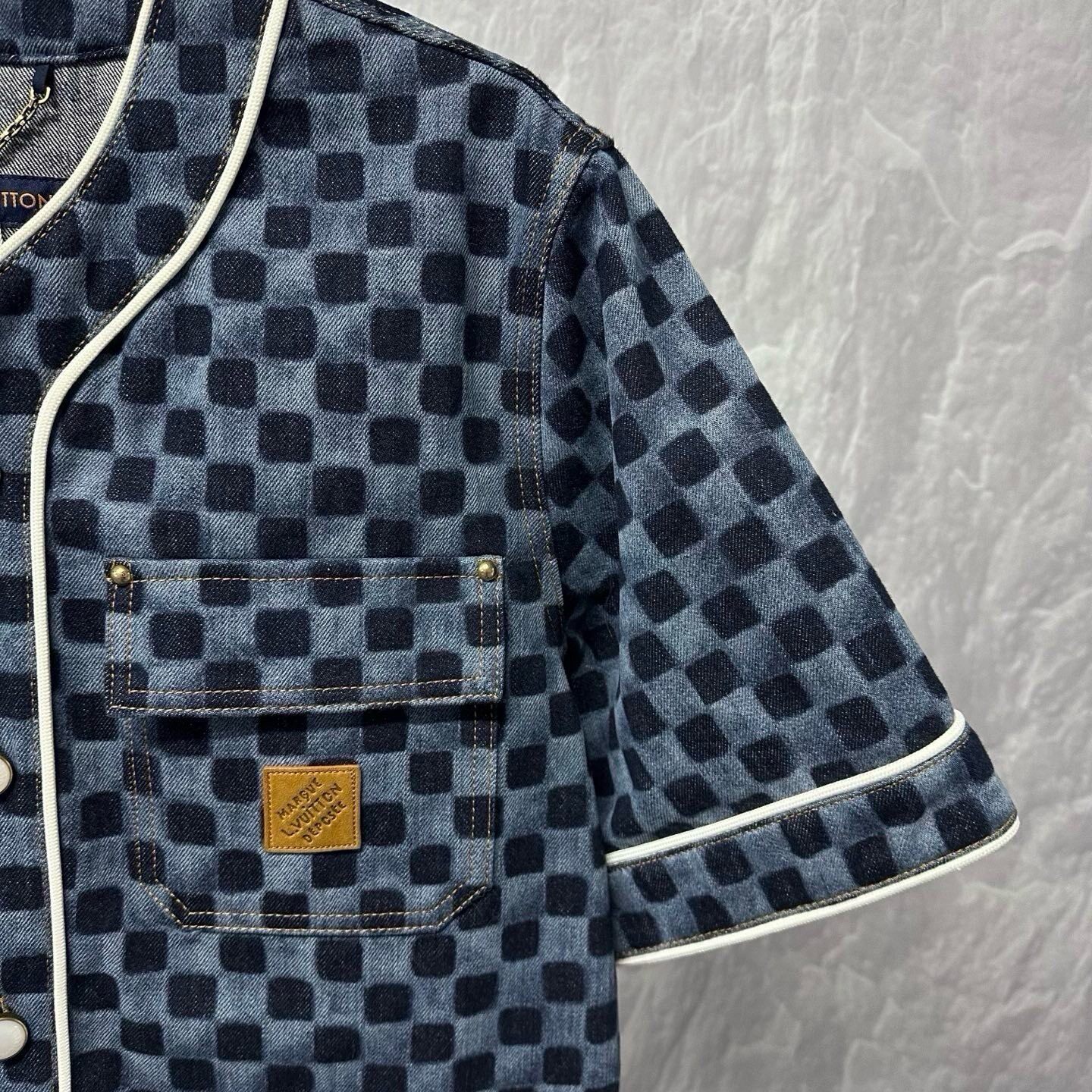Louis Vuitton Nigo FW25 Check Denim Shirt — back