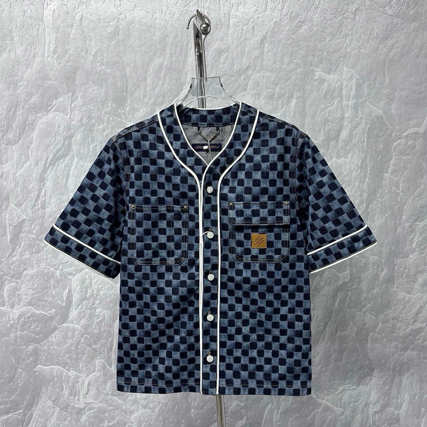 Louis Vuitton Nigo FW25 Check Denim Shirt — front