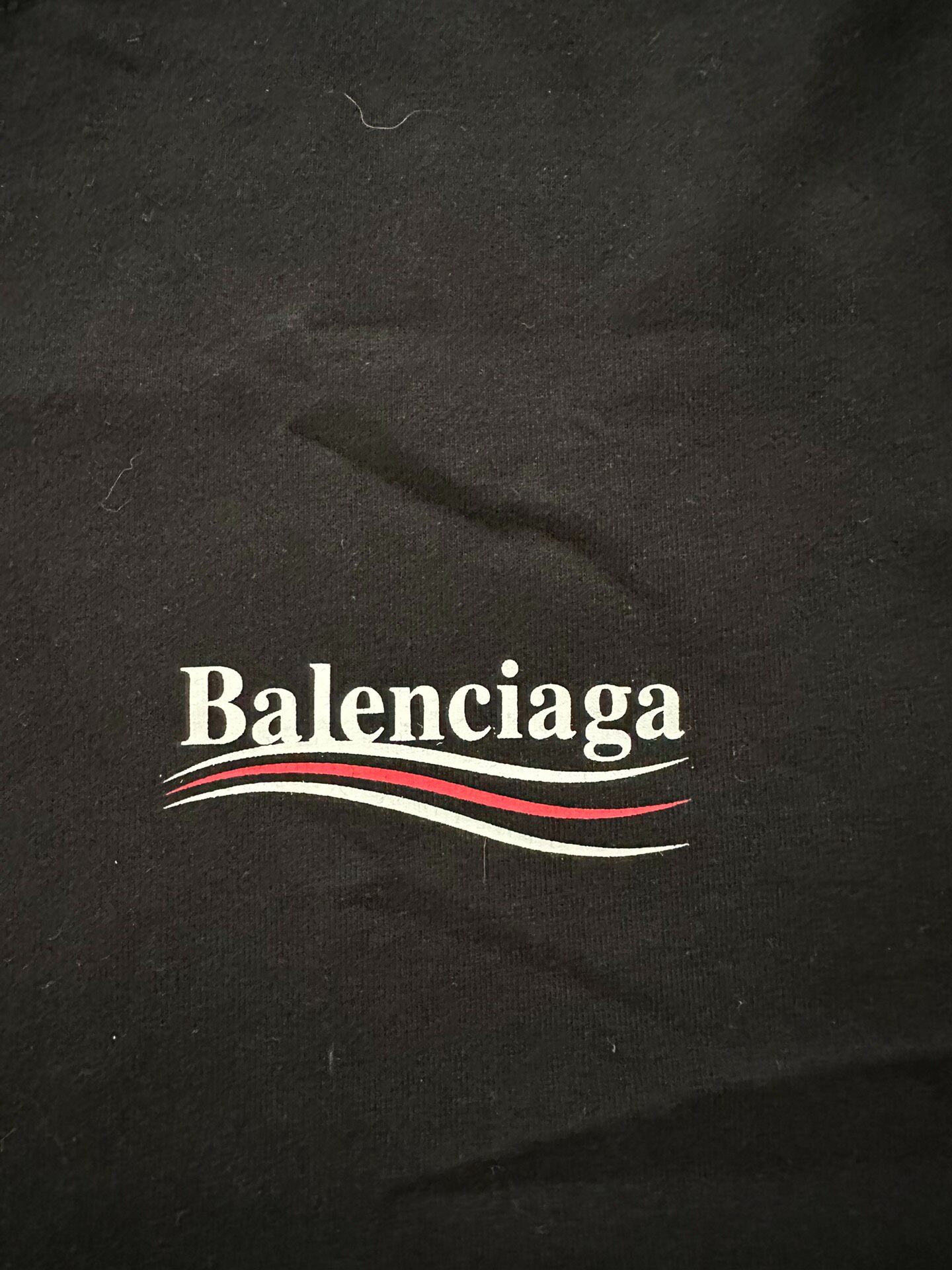 Balenciaga Women's Black Logo T-Shirt — detail