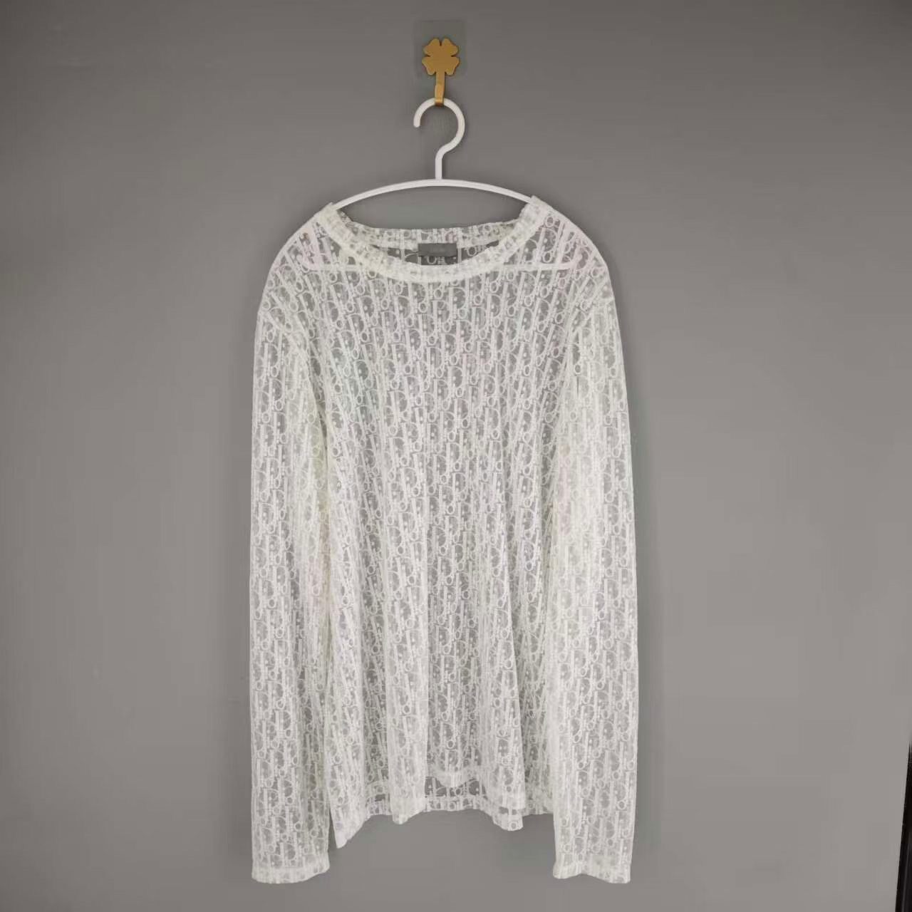 Dior Monogram Lace Long Sleeve Top