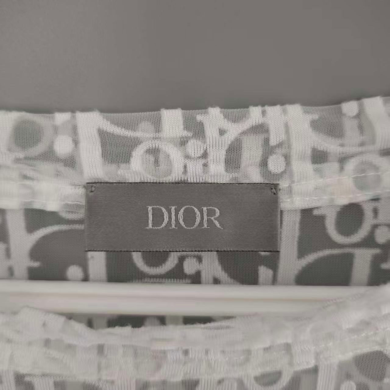 Dior Monogram Lace Long Sleeve Top — back
