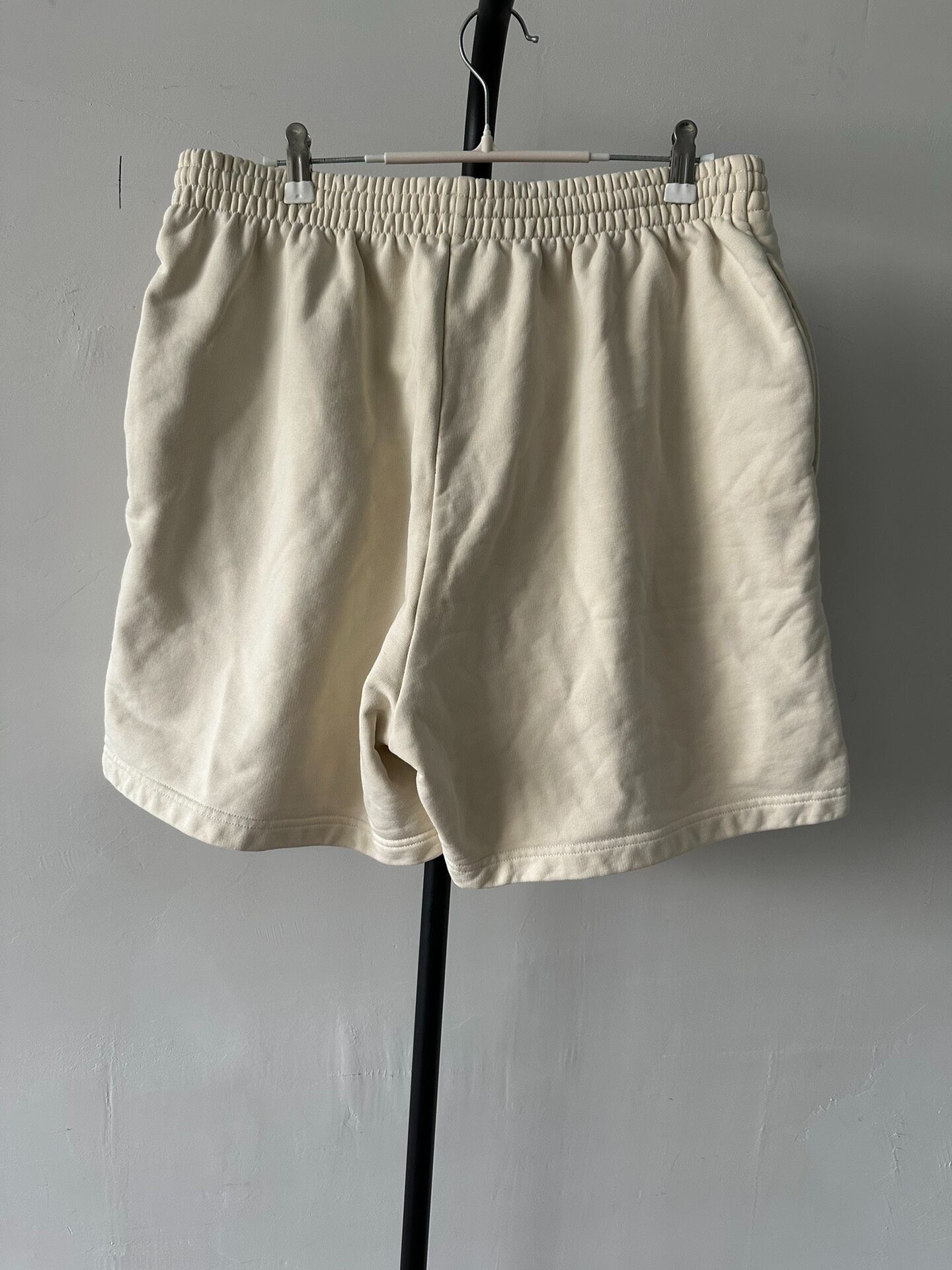 Balenciaga Men's White Logo Shorts — front