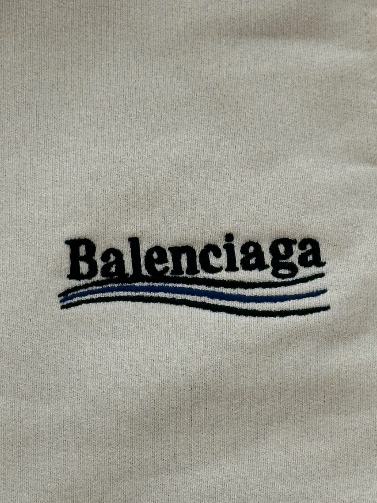Balenciaga Men's White Logo Shorts — detail
