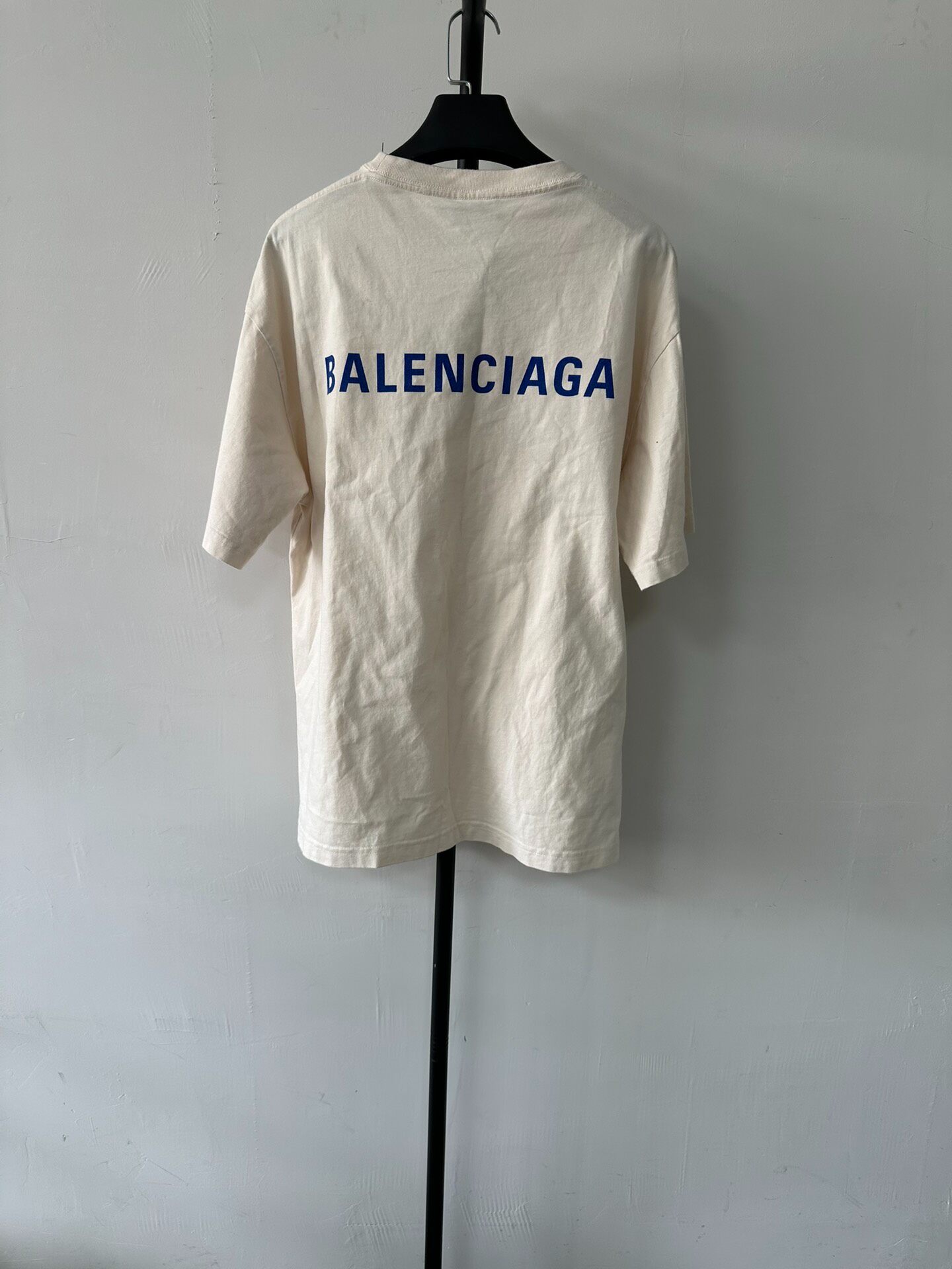 Balenciaga Men's White Logo T-Shirt — front