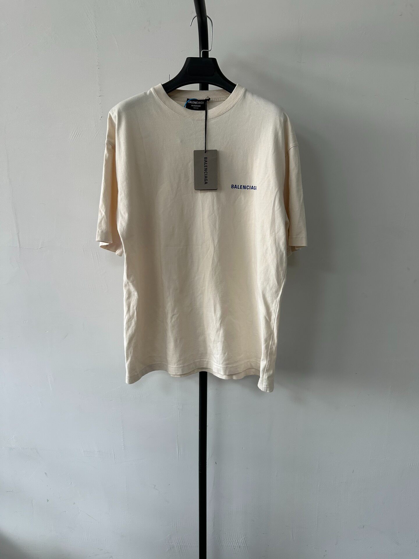 Balenciaga Men's White Logo T-Shirt
