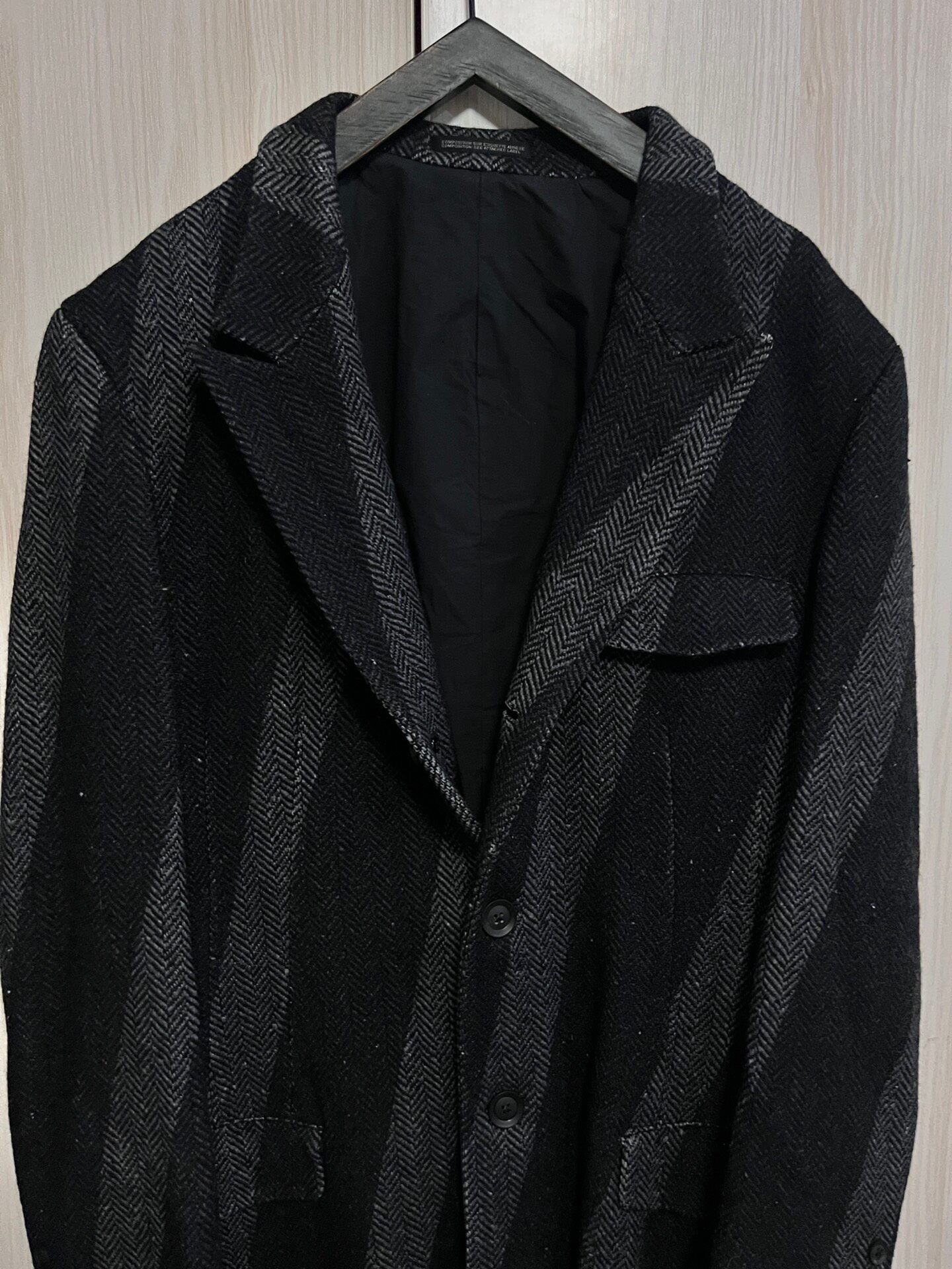 Yohji Yamamoto 19aw Herringbone Coat — front