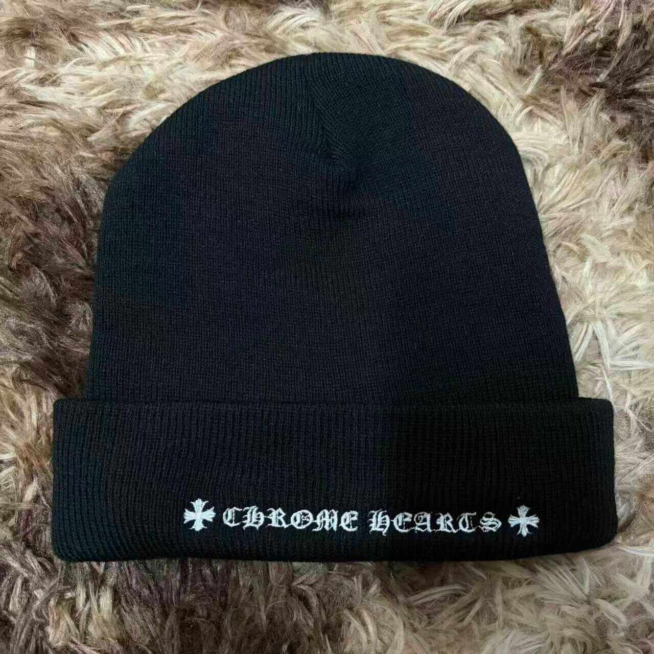 Chrome Hearts Mattyboy Black Beanie — front