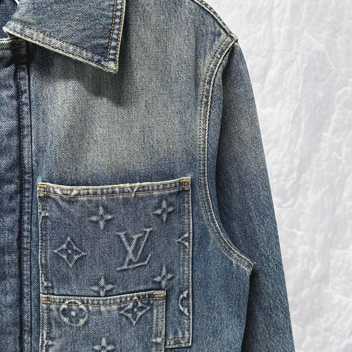 Louis Vuitton Embossed Denim Jacket — detail