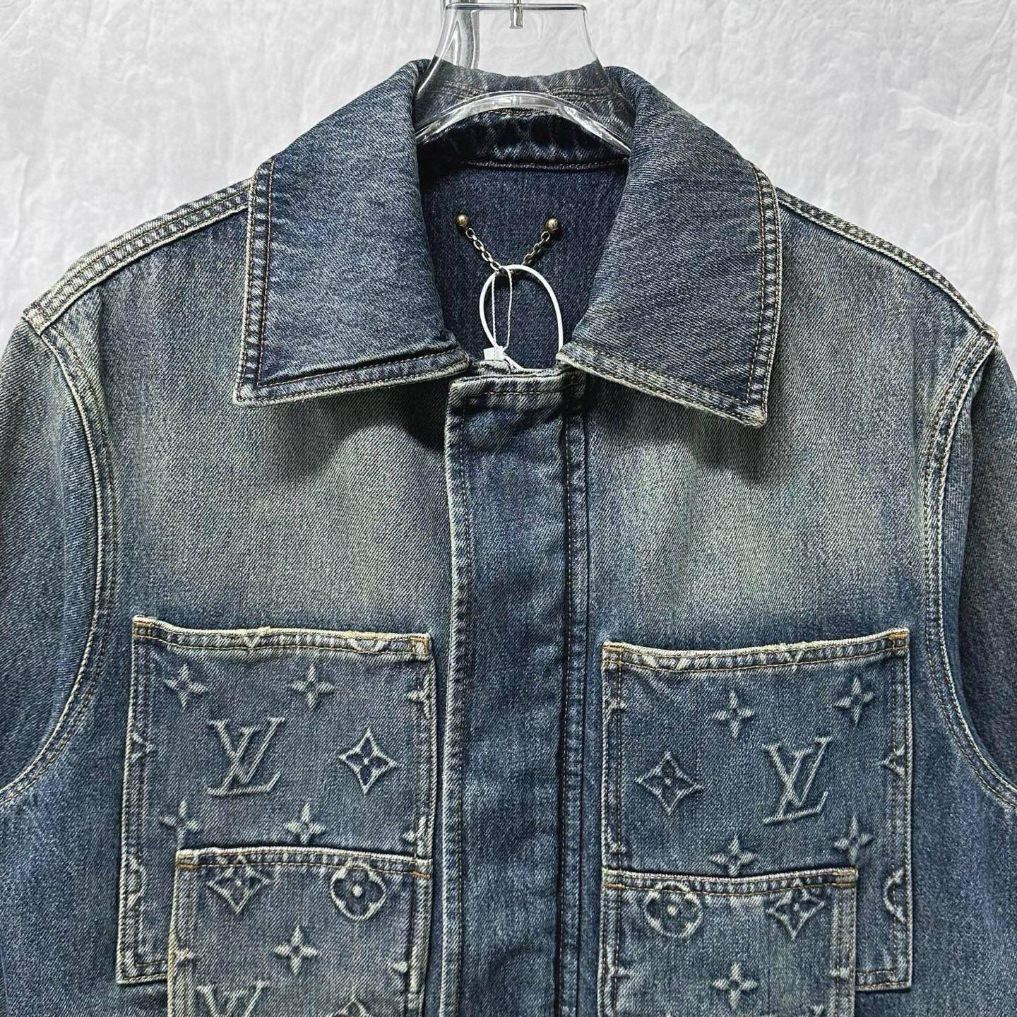 Louis Vuitton Embossed Denim Jacket — front