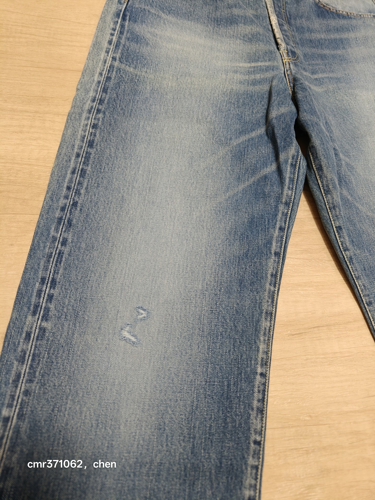 Visvim 25SS Distressed Wide Leg Denim Jeans — back