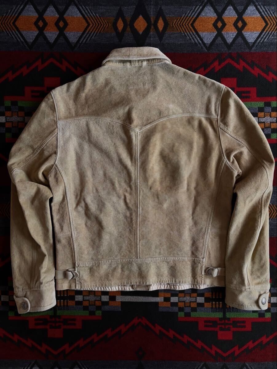 RRL 26ss Beige Suede Leather Jacket — front