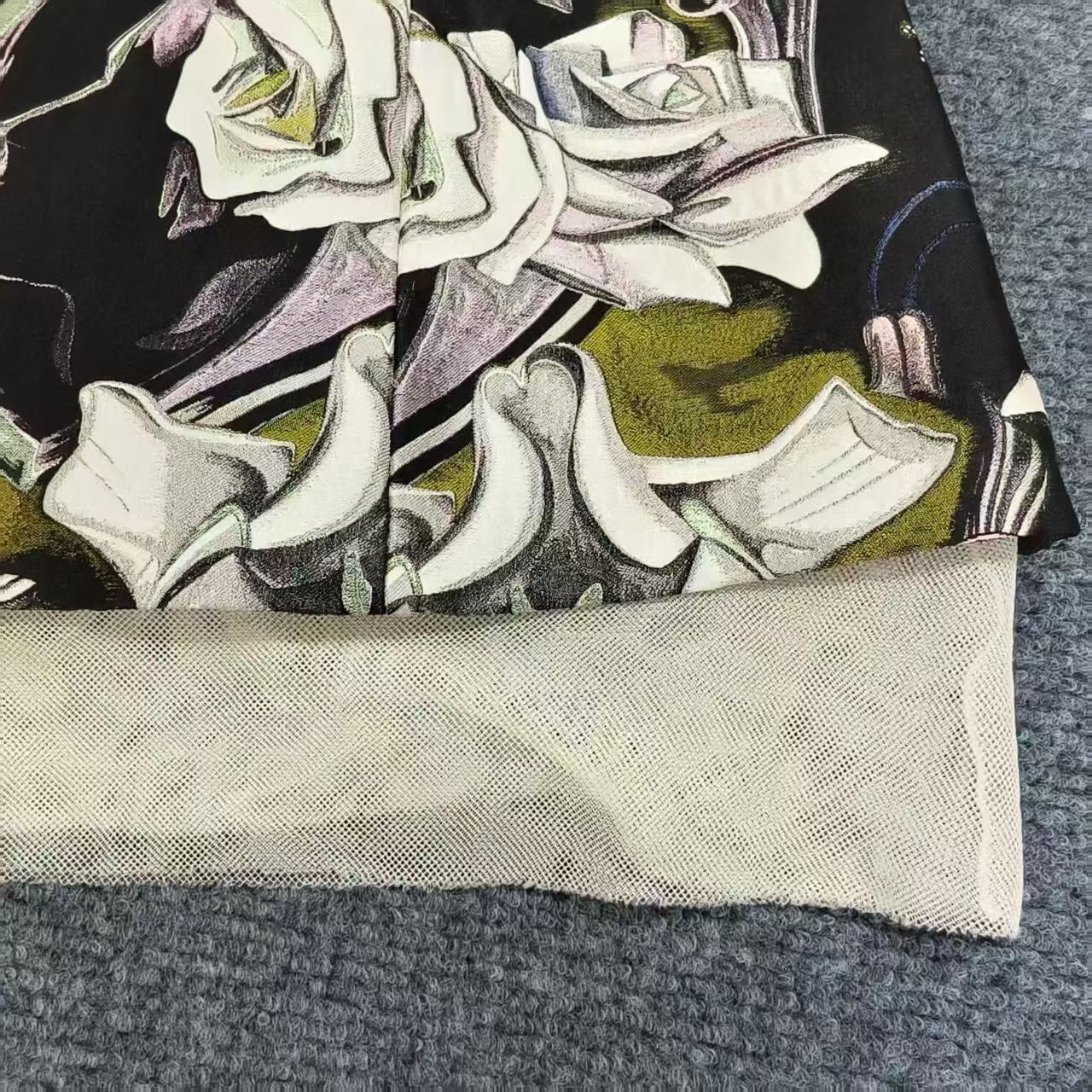 Christian Dior Floral Silk Dress — label