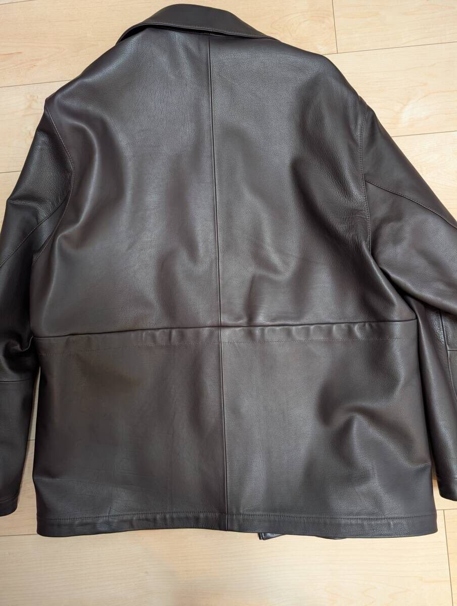 Kaptain Sunshine Brown Sheepskin Zip Jacket — label