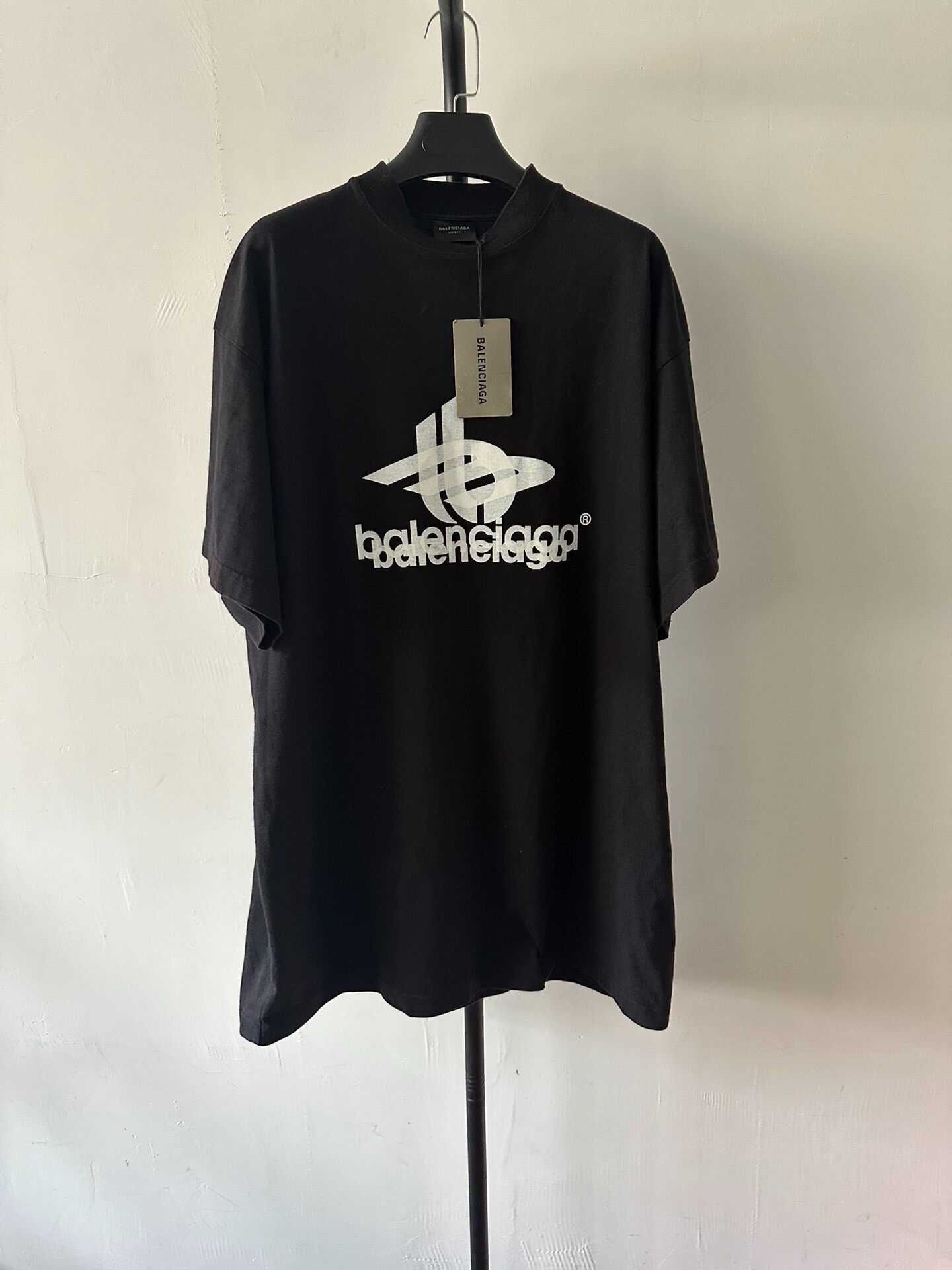 Balenciaga Logo Print Round Neck T-Shirt