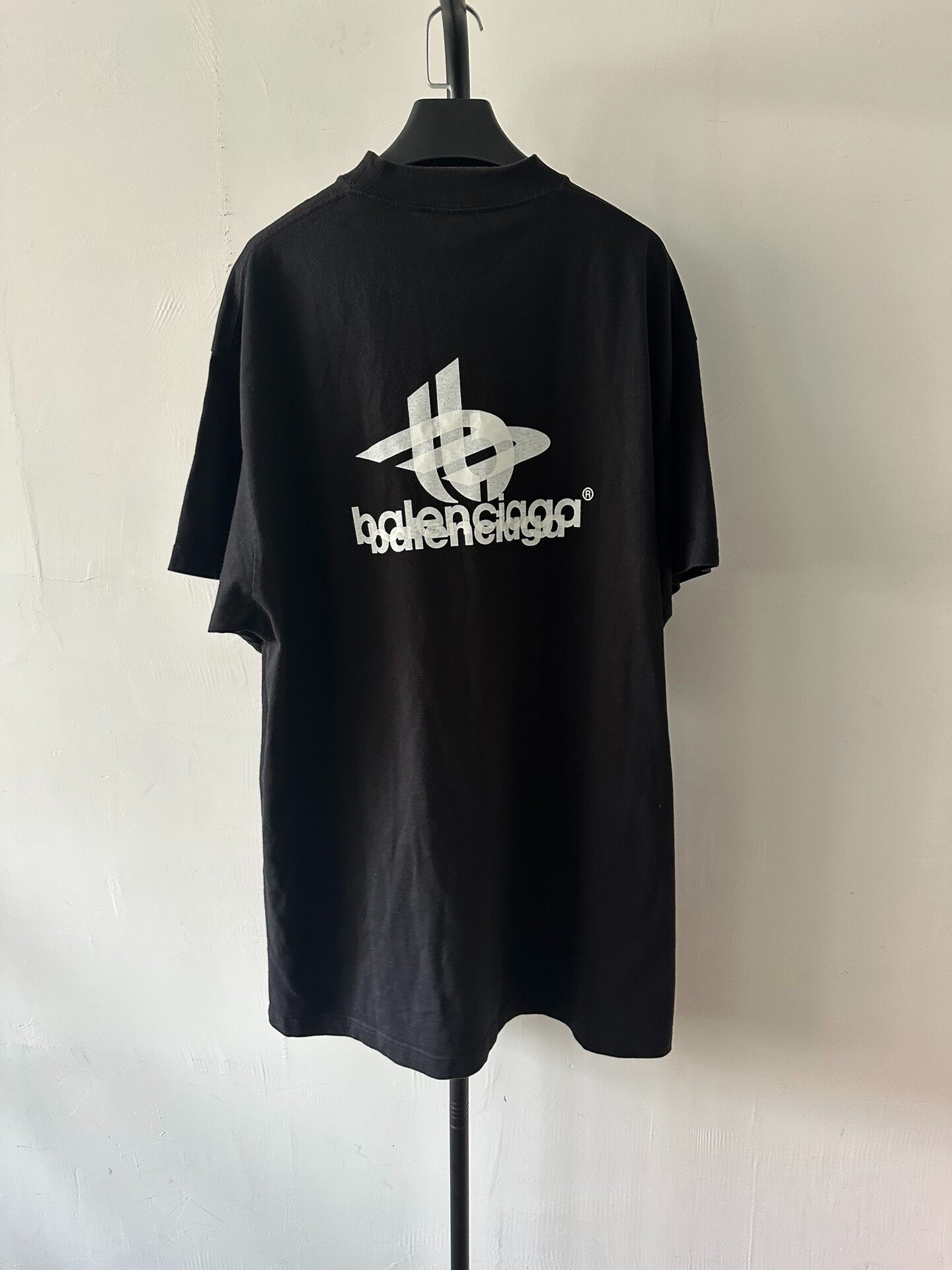 Balenciaga Logo Print Round Neck T-Shirt — front
