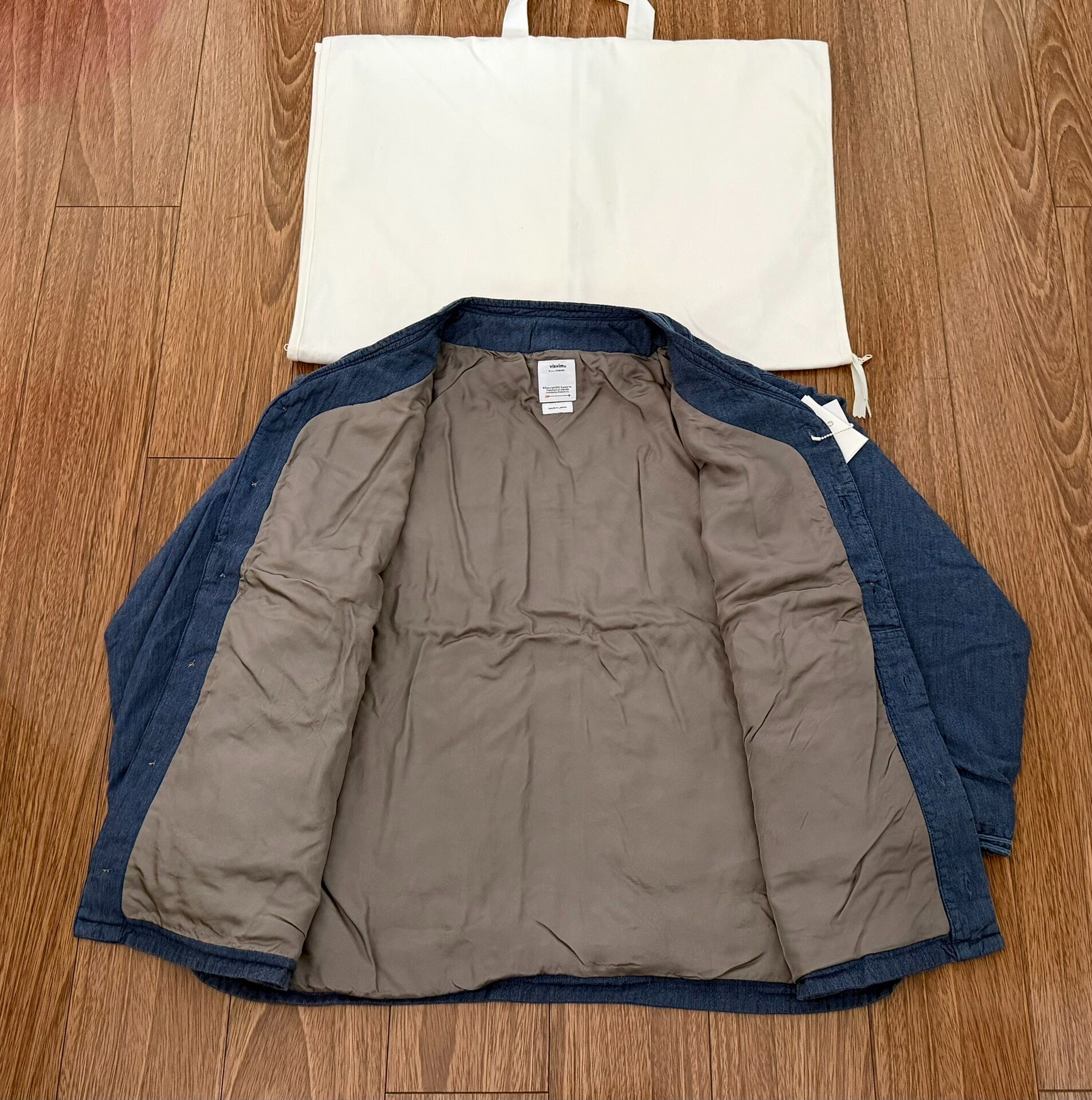 Visvim 25SS Chambray Down Jacket — detail