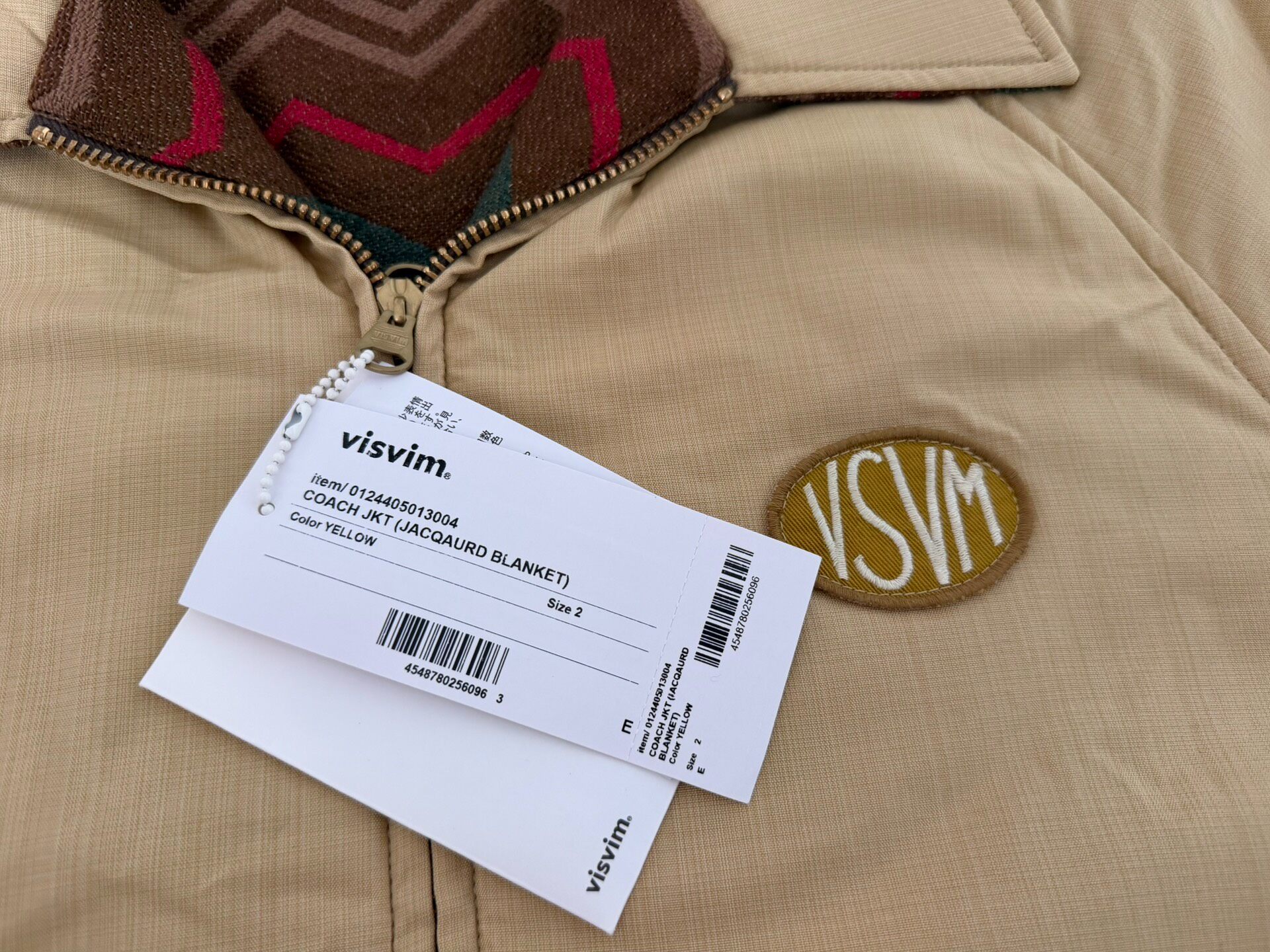 Visvim 24AW Reversible Coach Jacket — label