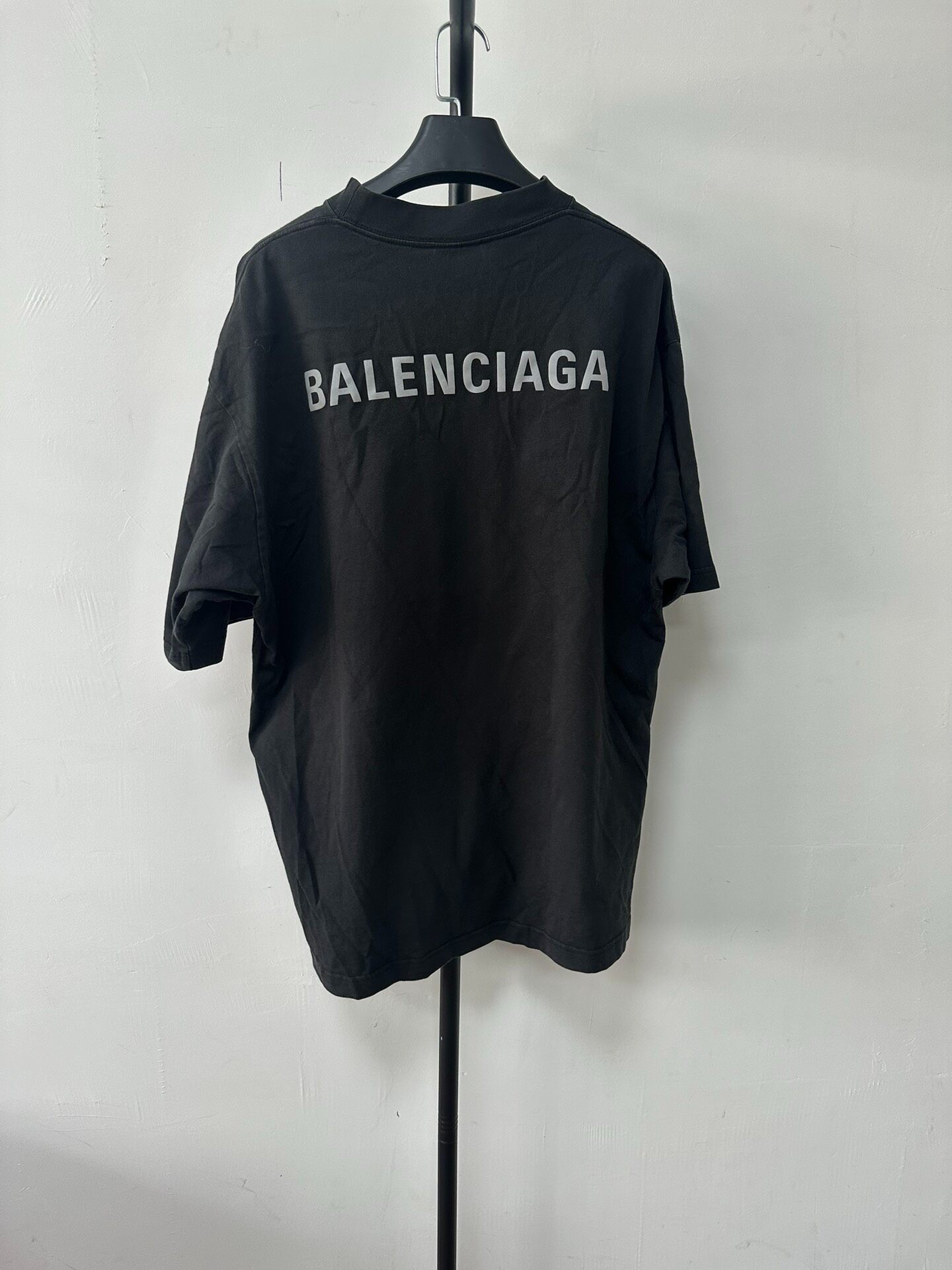 Balenciaga Men’s Black Short-Sleeve T-Shirt — front