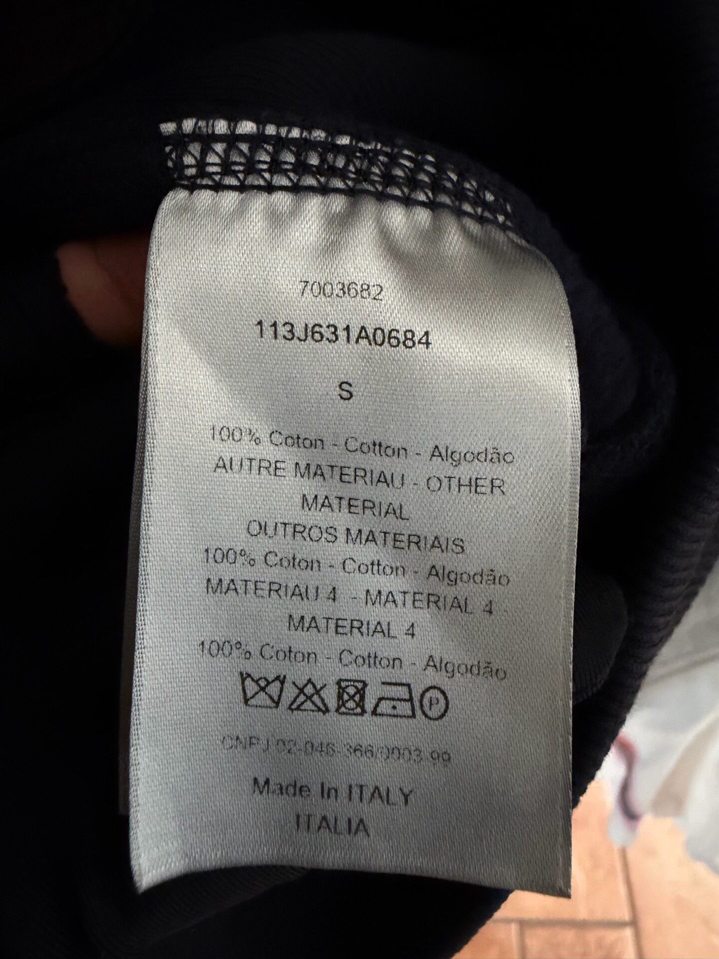 Dior Black All-Over Logo Hoodie — back