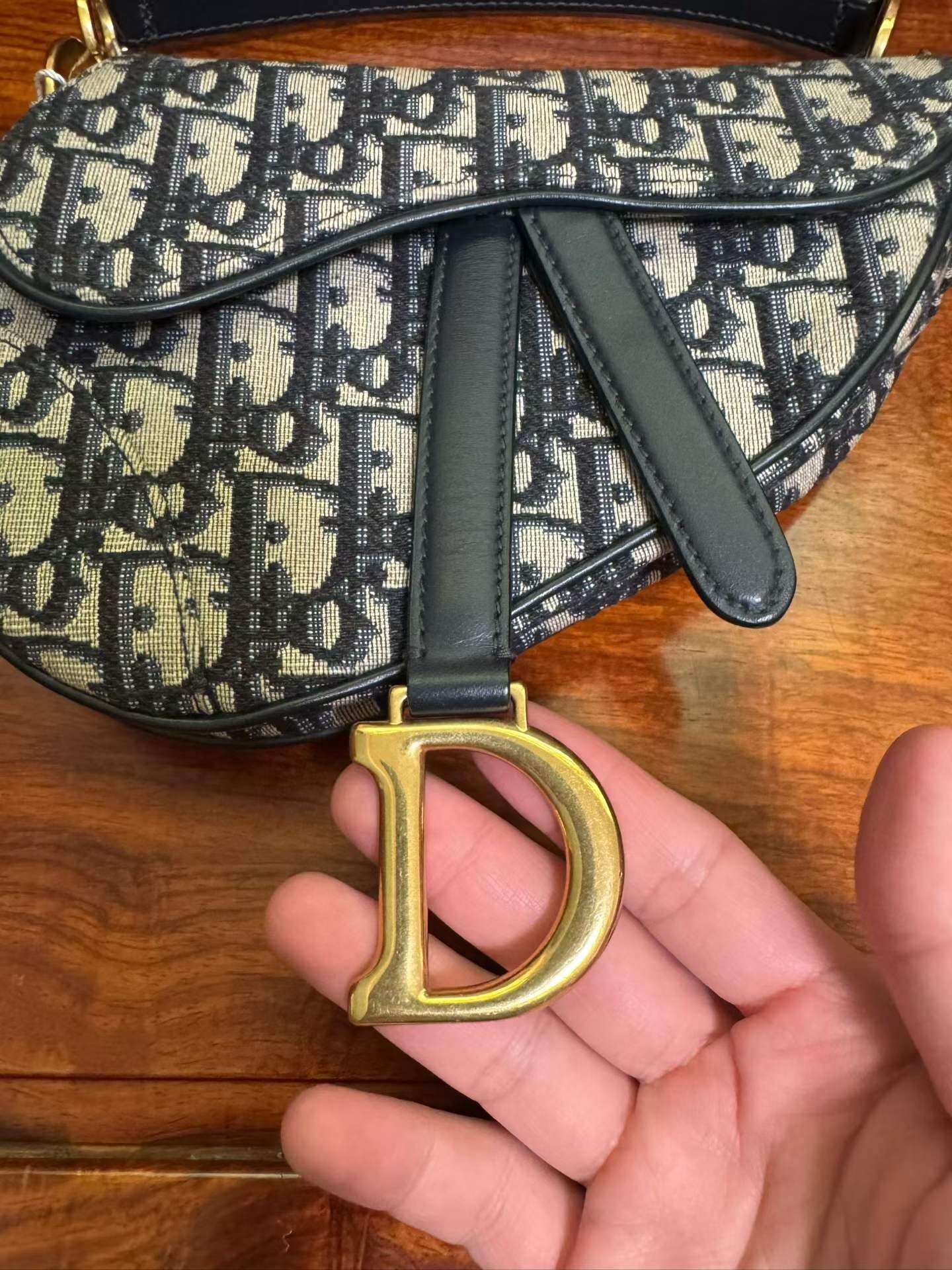 Dior Mini Monogram Saddle Bag — front